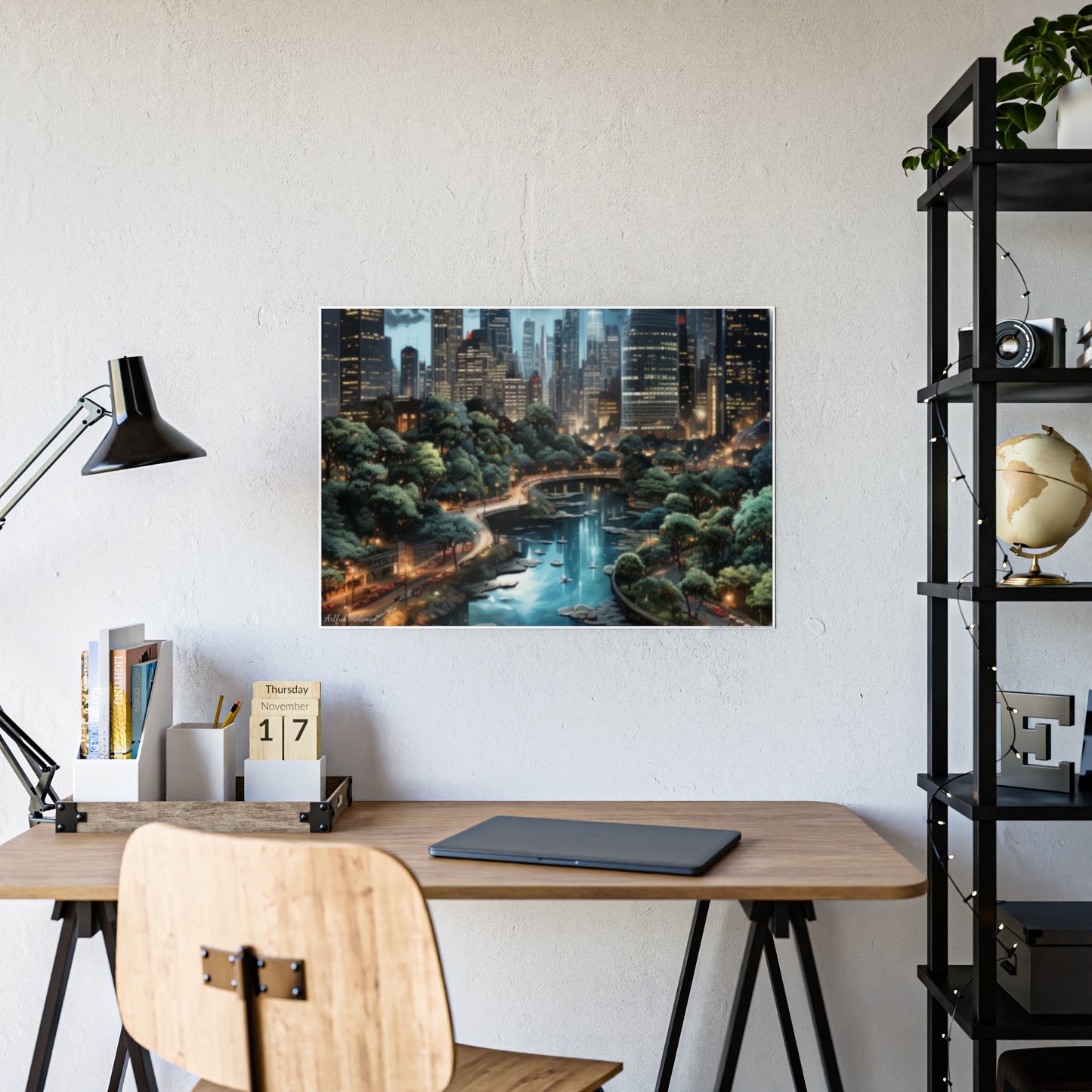 Skyline Vista: Hyper-Realistic 3D Cityscape Posters