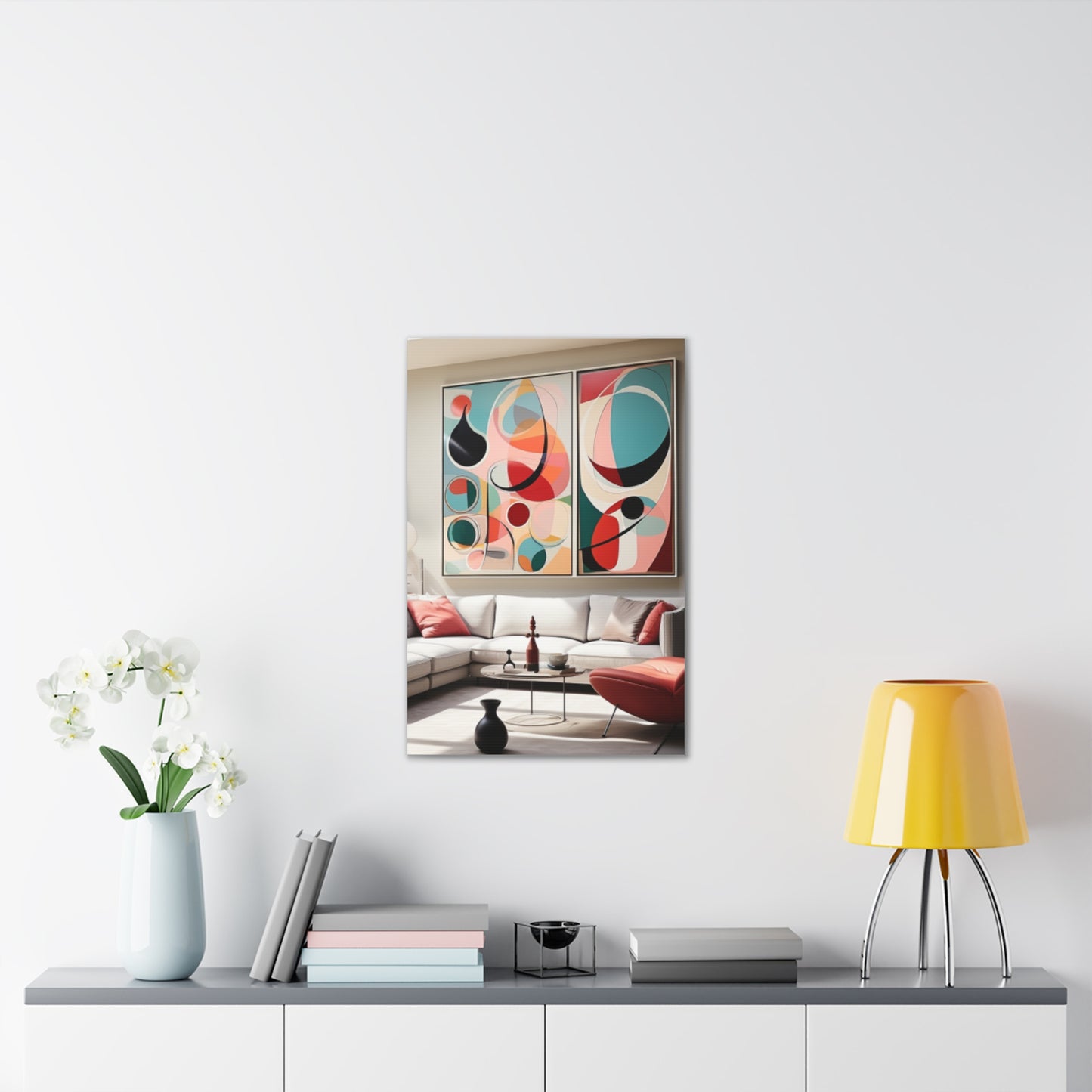 Timeless Elegance: Refined Pink Hues Canvas Print for Sophisticated Living Spaces