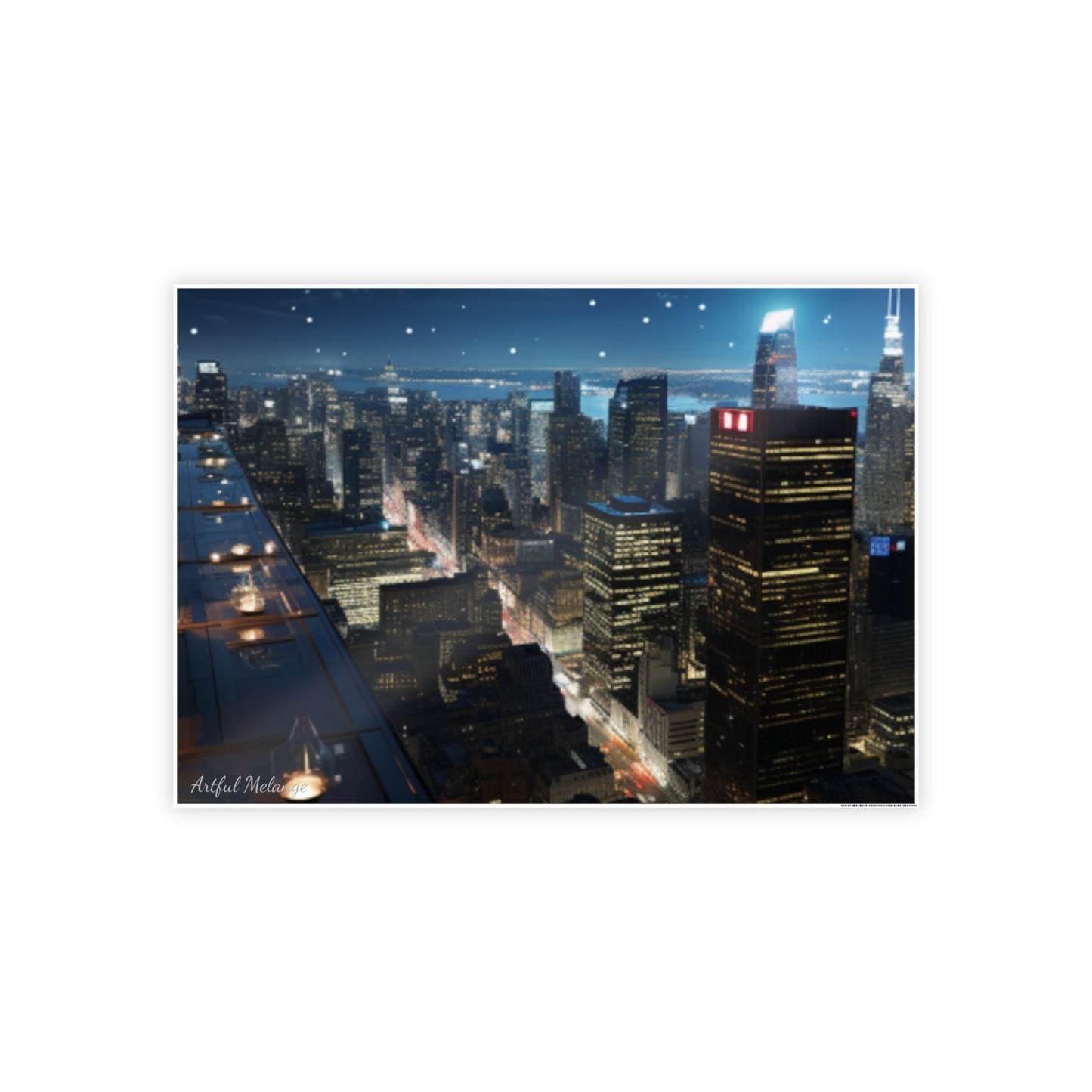 Skyline Vista: Hyper-Realistic 3D Cityscape Posters