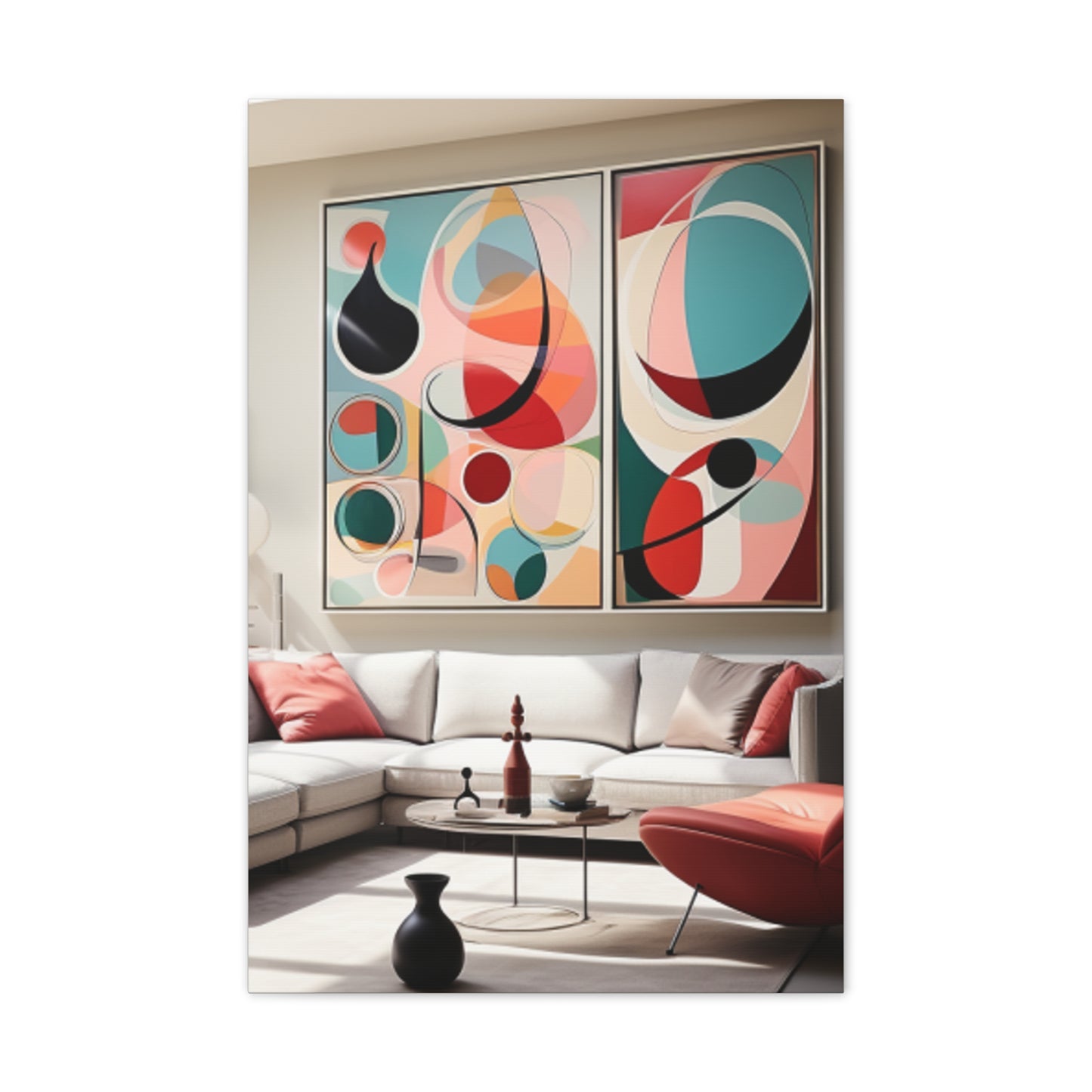 Timeless Elegance: Refined Pink Hues Canvas Print for Sophisticated Living Spaces