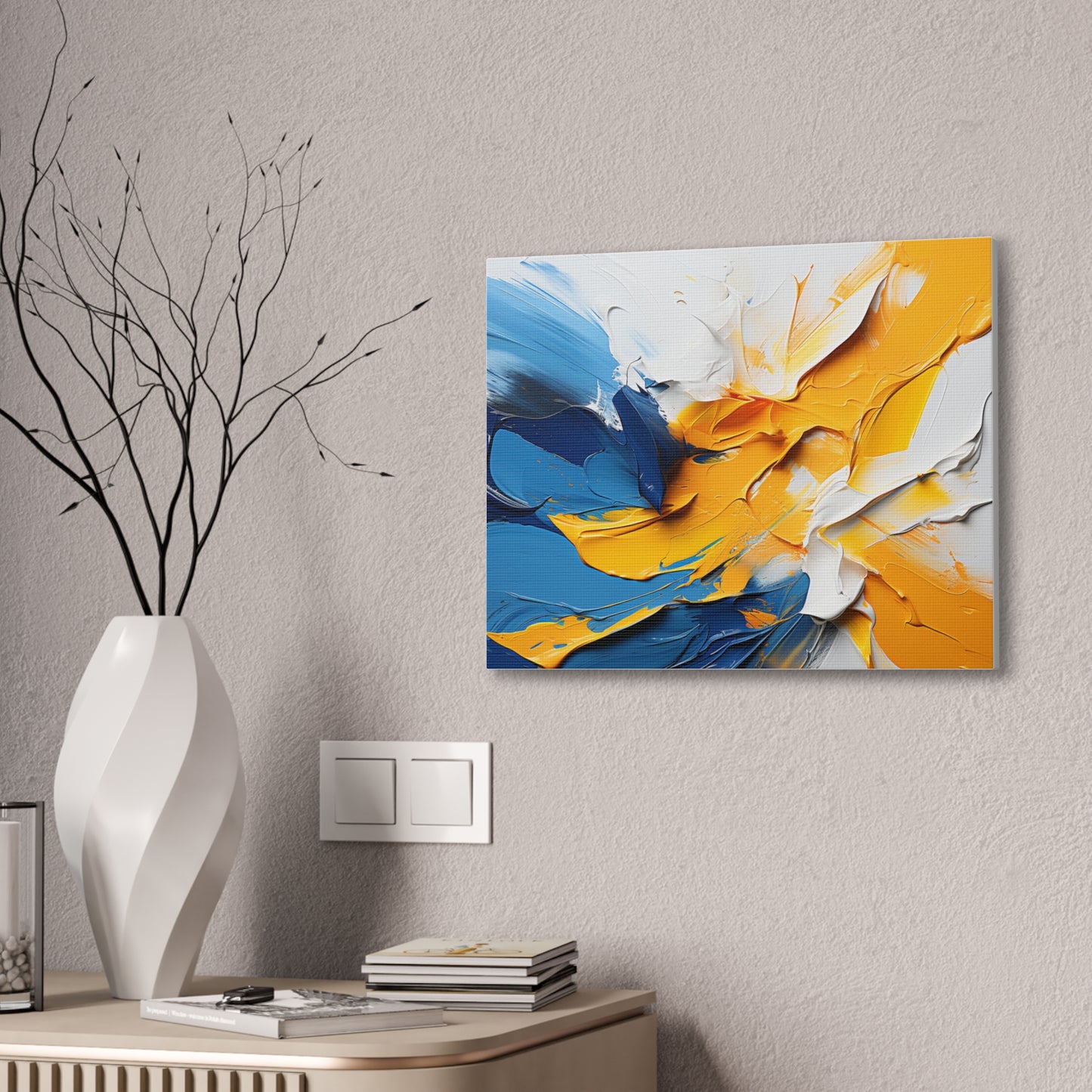 Timeless Elegance: Refined Vibrant Hues Canvas Print for Sophisticated Living Spaces