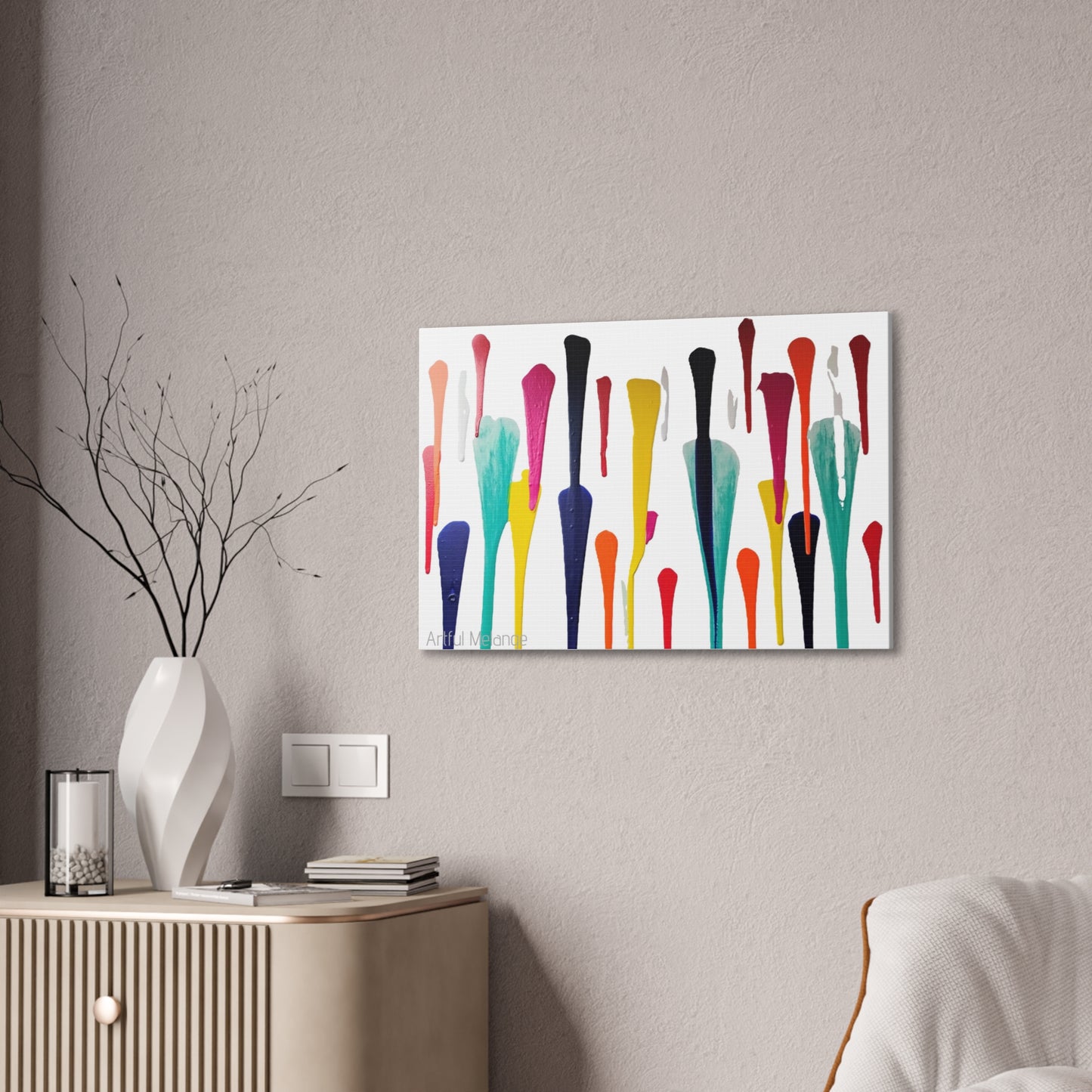 Primary Elegance: A Symphony of Sophistication Canvas Print