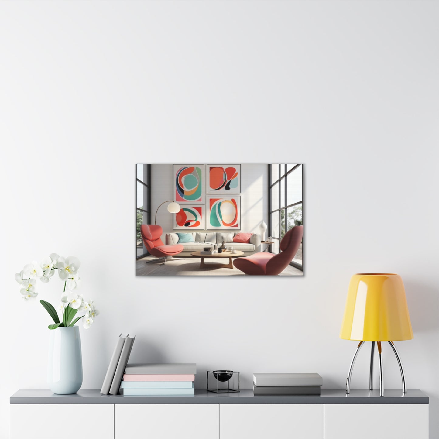 Timeless Elegance: Refined Pink Hues Canvas Print for Sophisticated Living Spaces