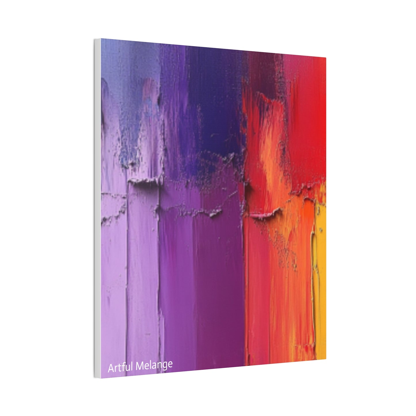 Acrylic Abstract Canvas Print - Homage to the Divine Nine/Red White Purple and Gold 4