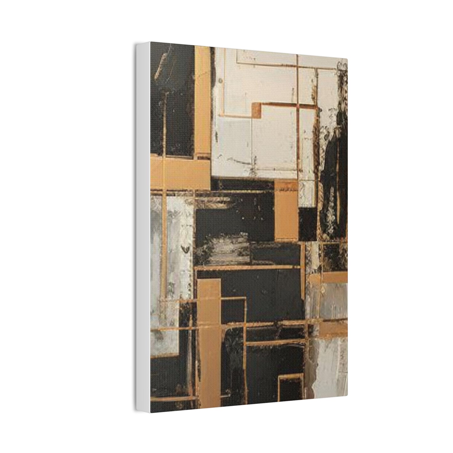 Gold and Black Elegance: A Symphony of Sophistication Canvas Print