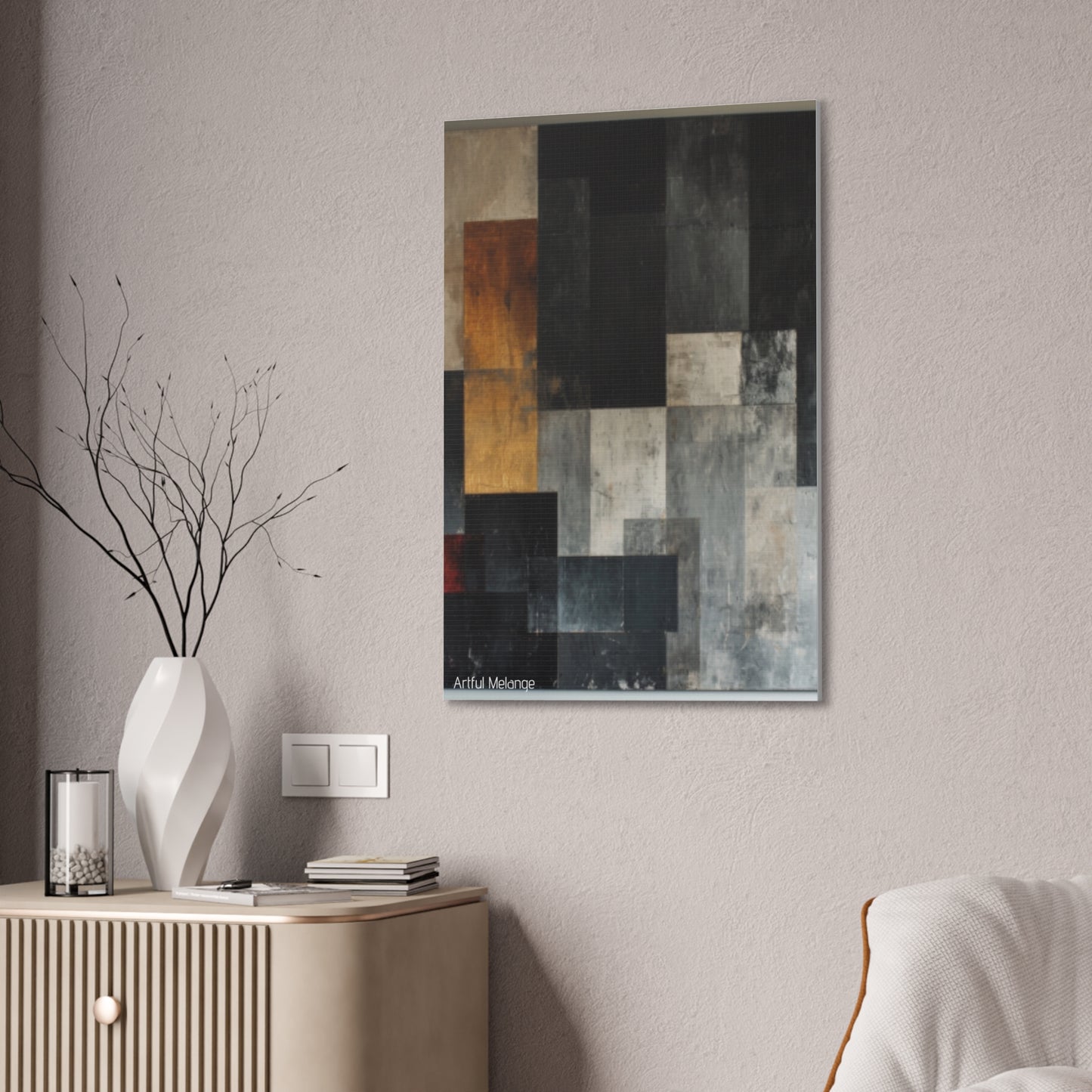 Primary Elegance: A Symphony of Sophistication Canvas Print