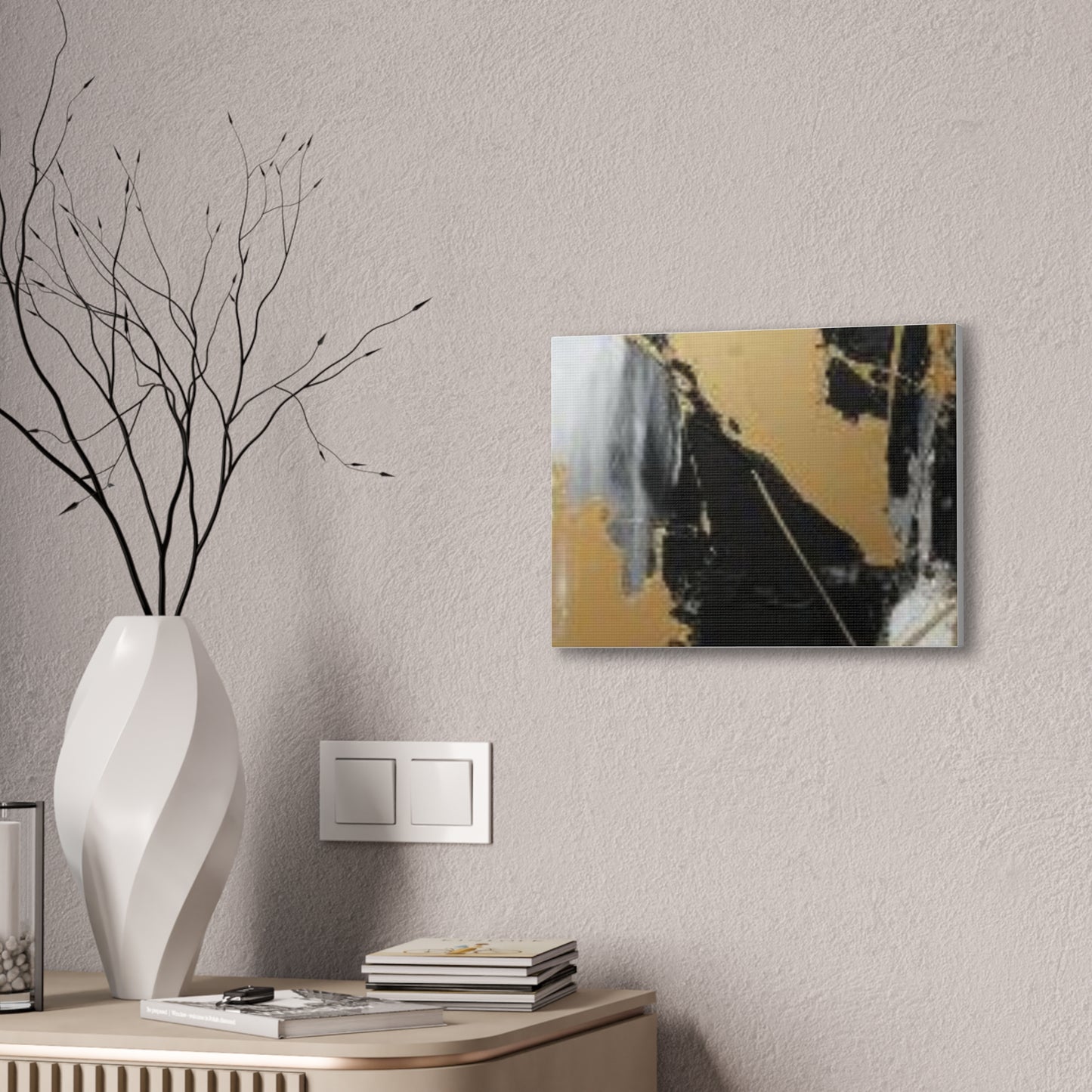 Gold and Black Elegance: A Symphony of Sophistication Canvas Print