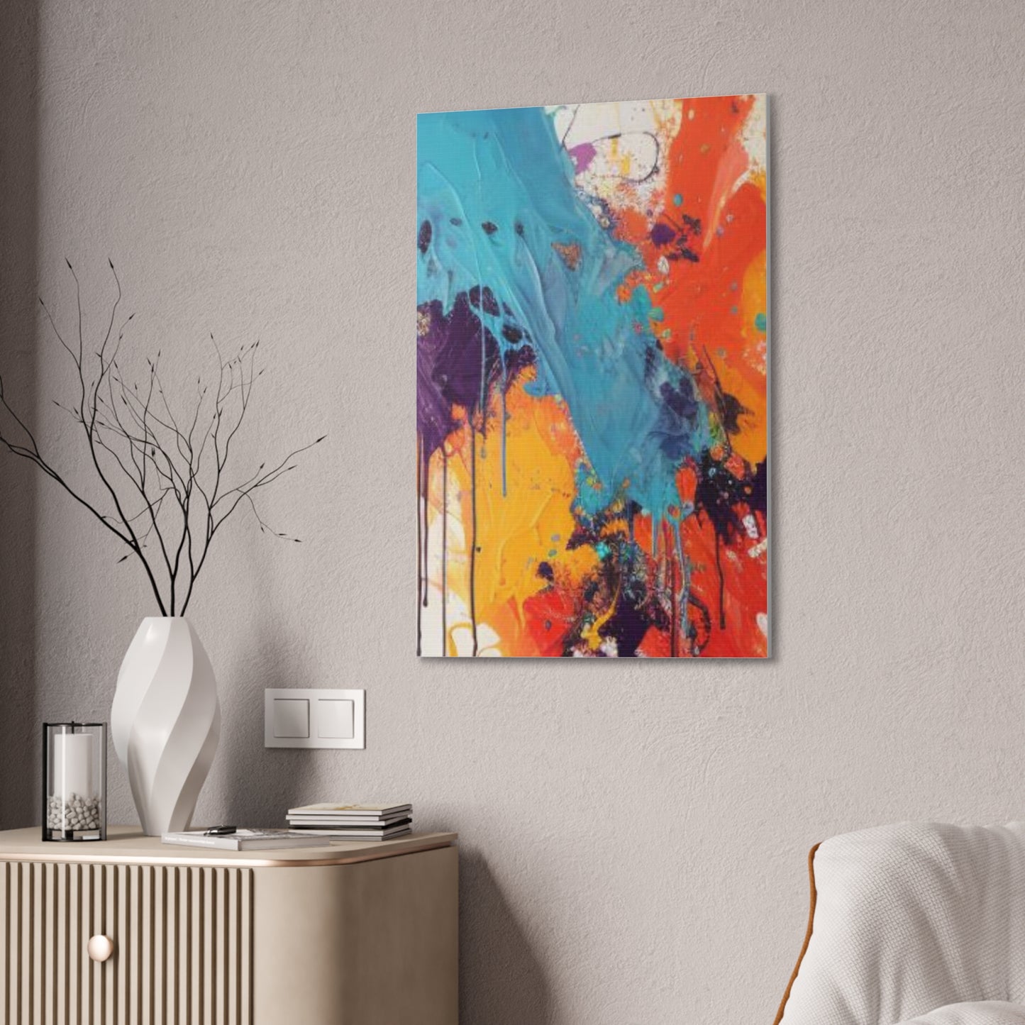 Primary Elegance: A Symphony of Sophistication Canvas Print