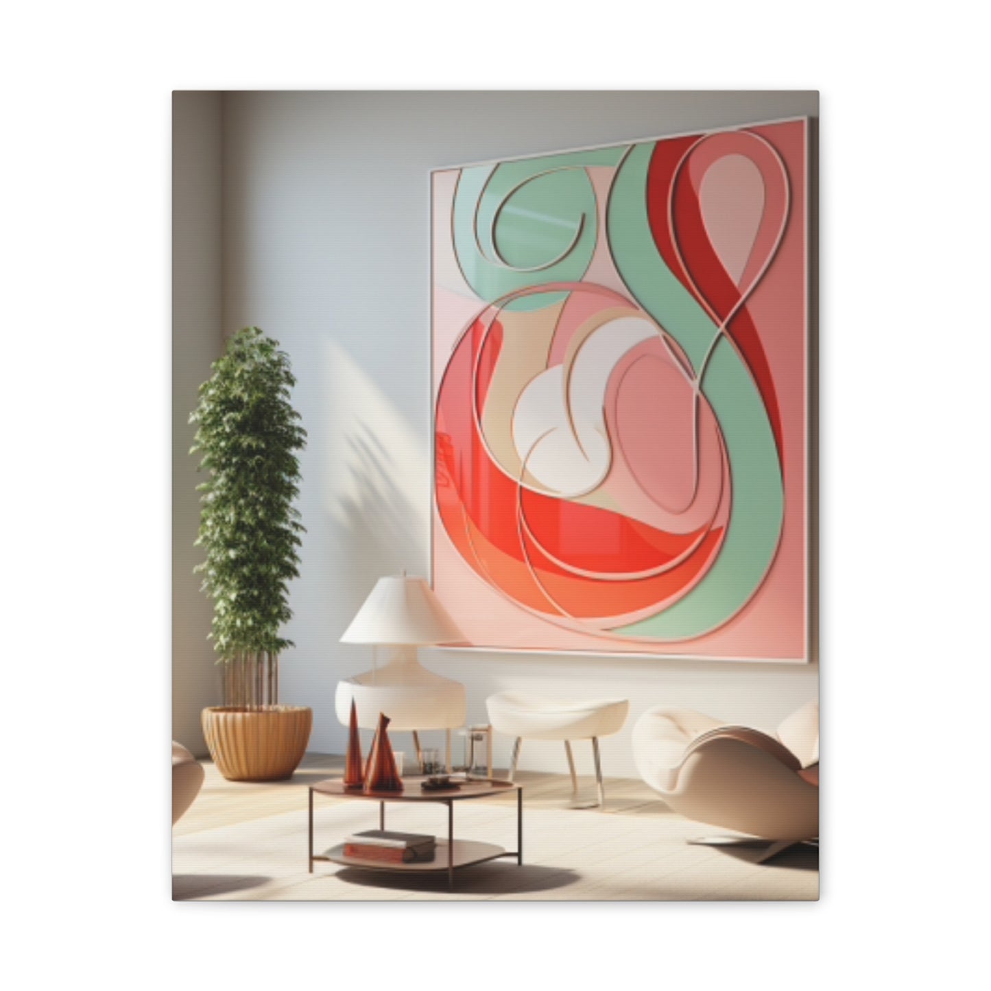 Timeless Elegance: Refined Pink Hues Canvas Print for Sophisticated Living Spaces