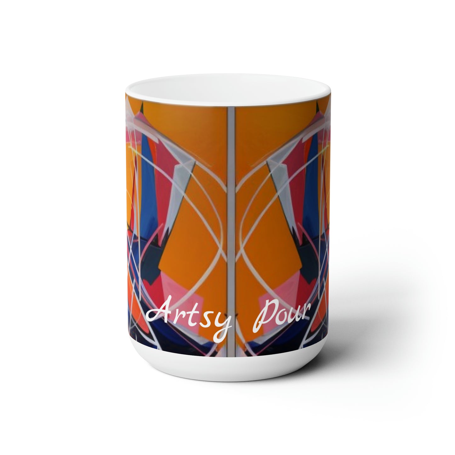 Artsy Pour Ceramic Mug 15oz