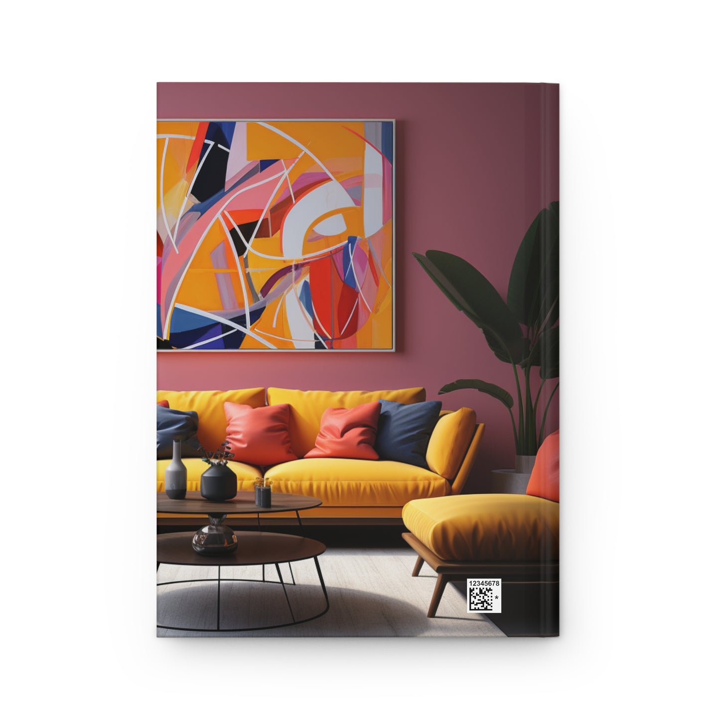 Abstract Elegance: Living Room Harmony Hardcover Journal