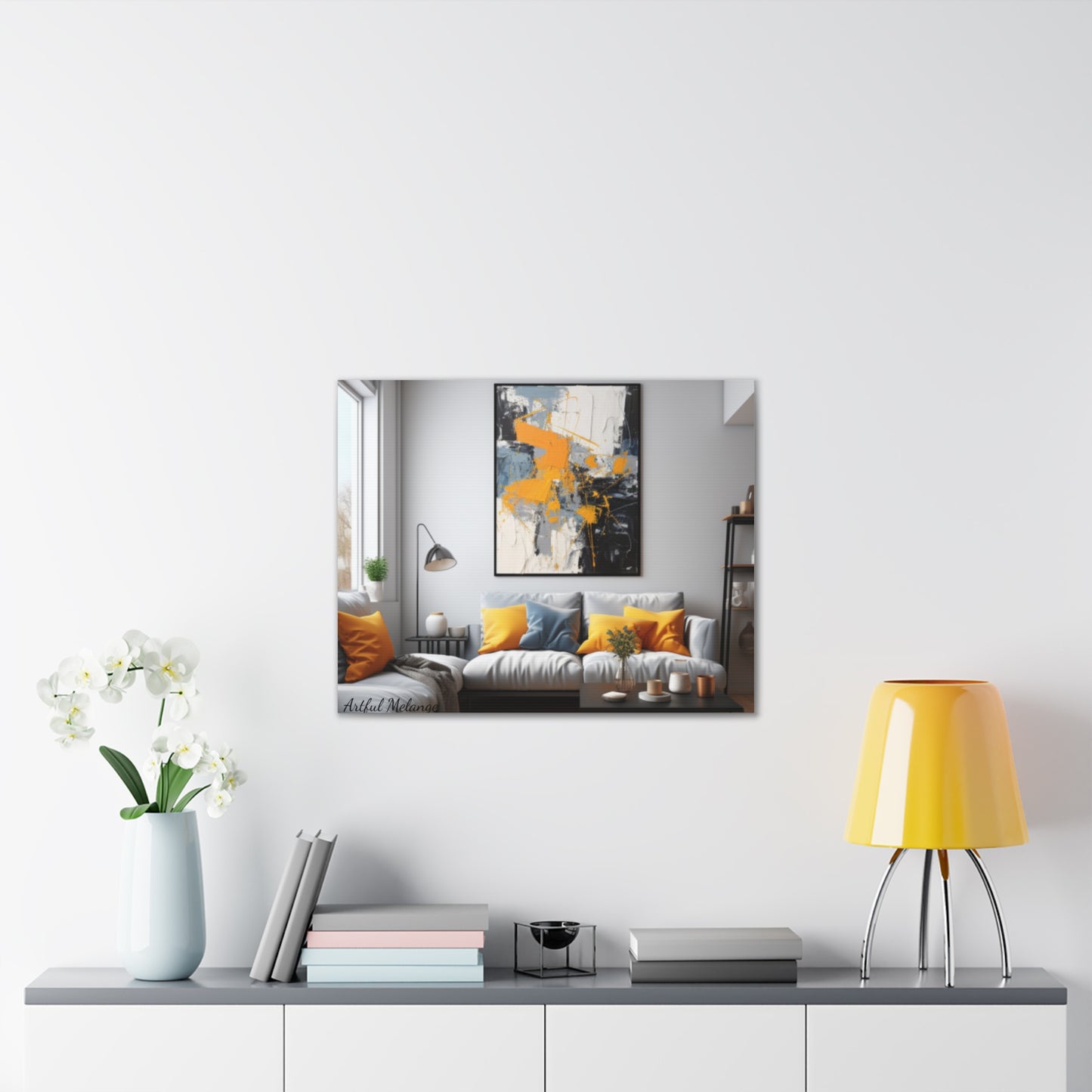 Timeless Elegance: Refined Yellow Hues Canvas Print for Sophisticated Living Spaces