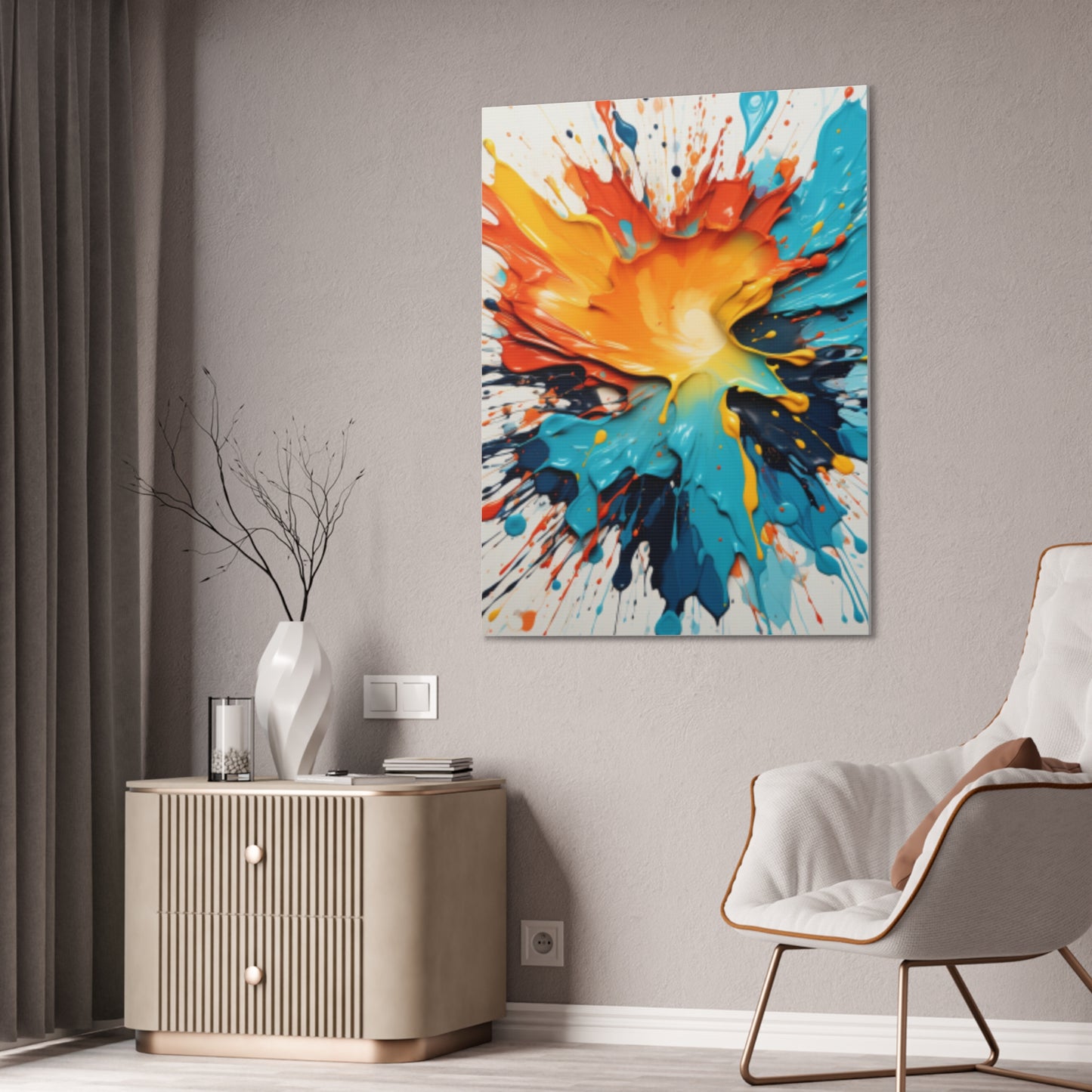 Primary Elegance: A Symphony of Sophistication Canvas Print