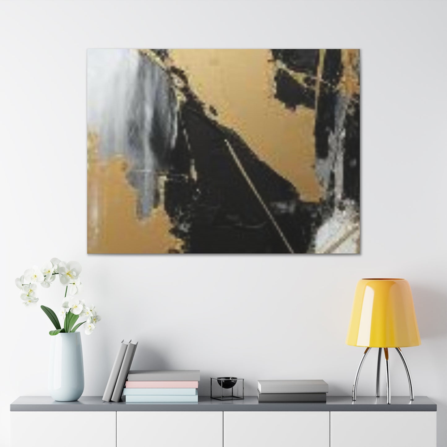 Gold and Black Elegance: A Symphony of Sophistication Canvas Print