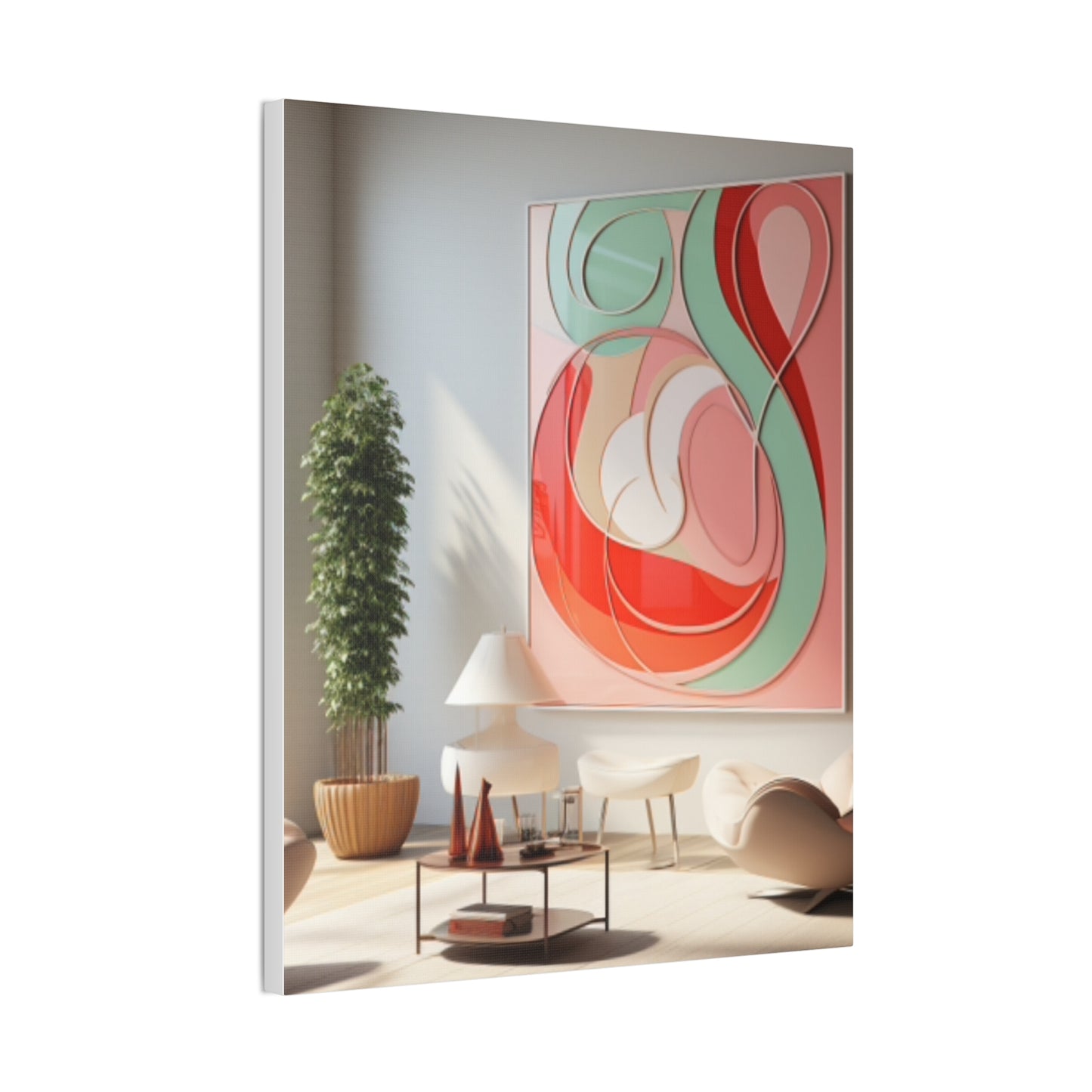 Timeless Elegance: Refined Pink Hues Canvas Print for Sophisticated Living Spaces