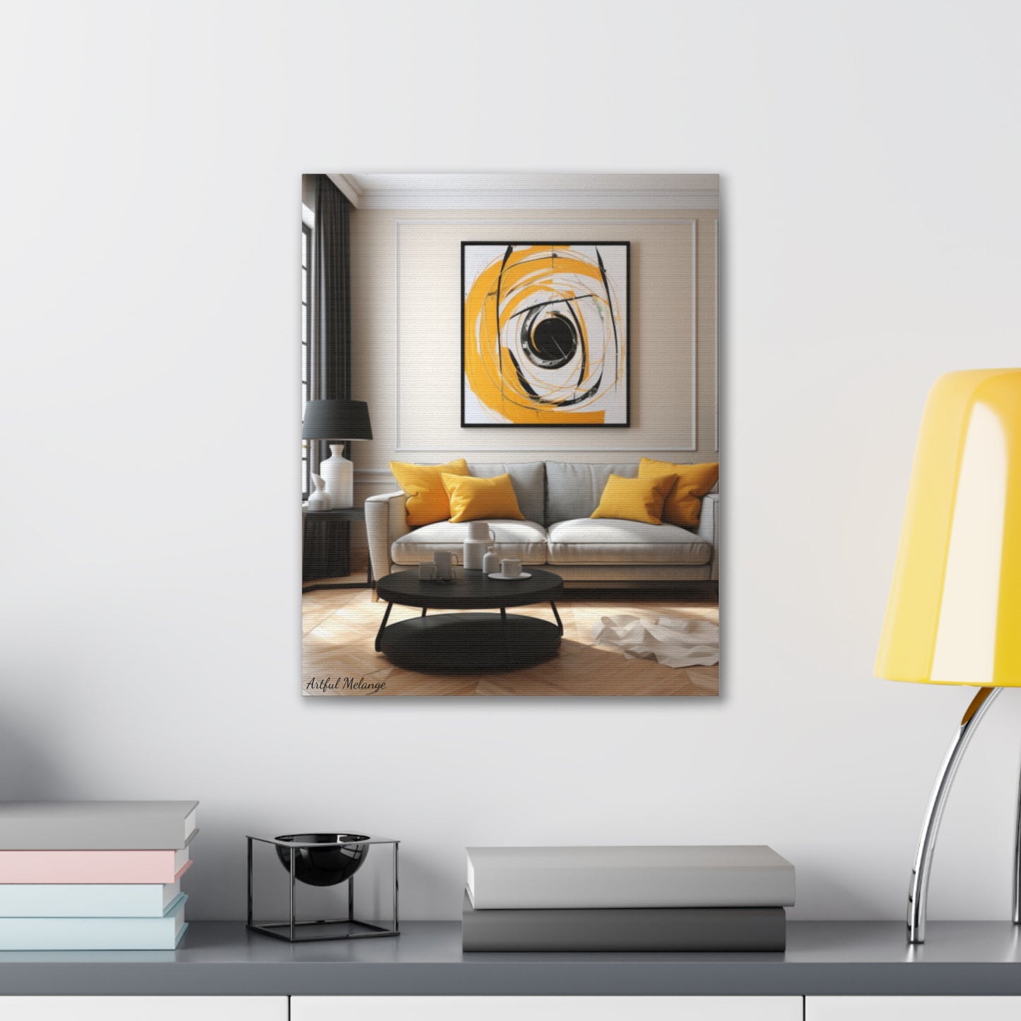 Timeless Elegance: Refined Yellow Hues Canvas Print for Sophisticated Living Spaces