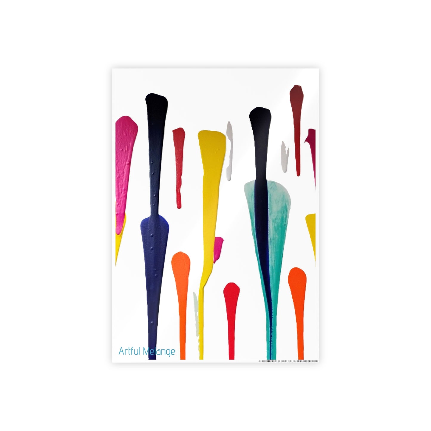 Gleaming Acrylic Abstract Poster: A Spectrum of Colorful Elegance