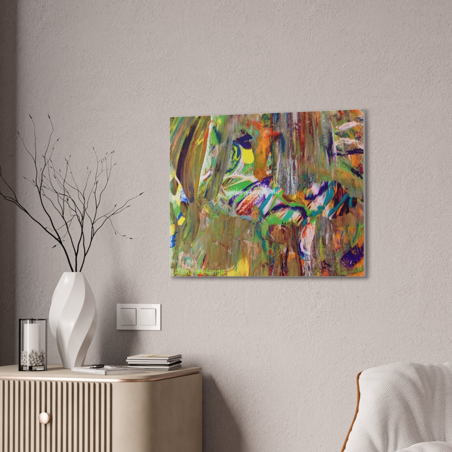 Acrylic Abstract Canvas Print - Richly Textured Artistry