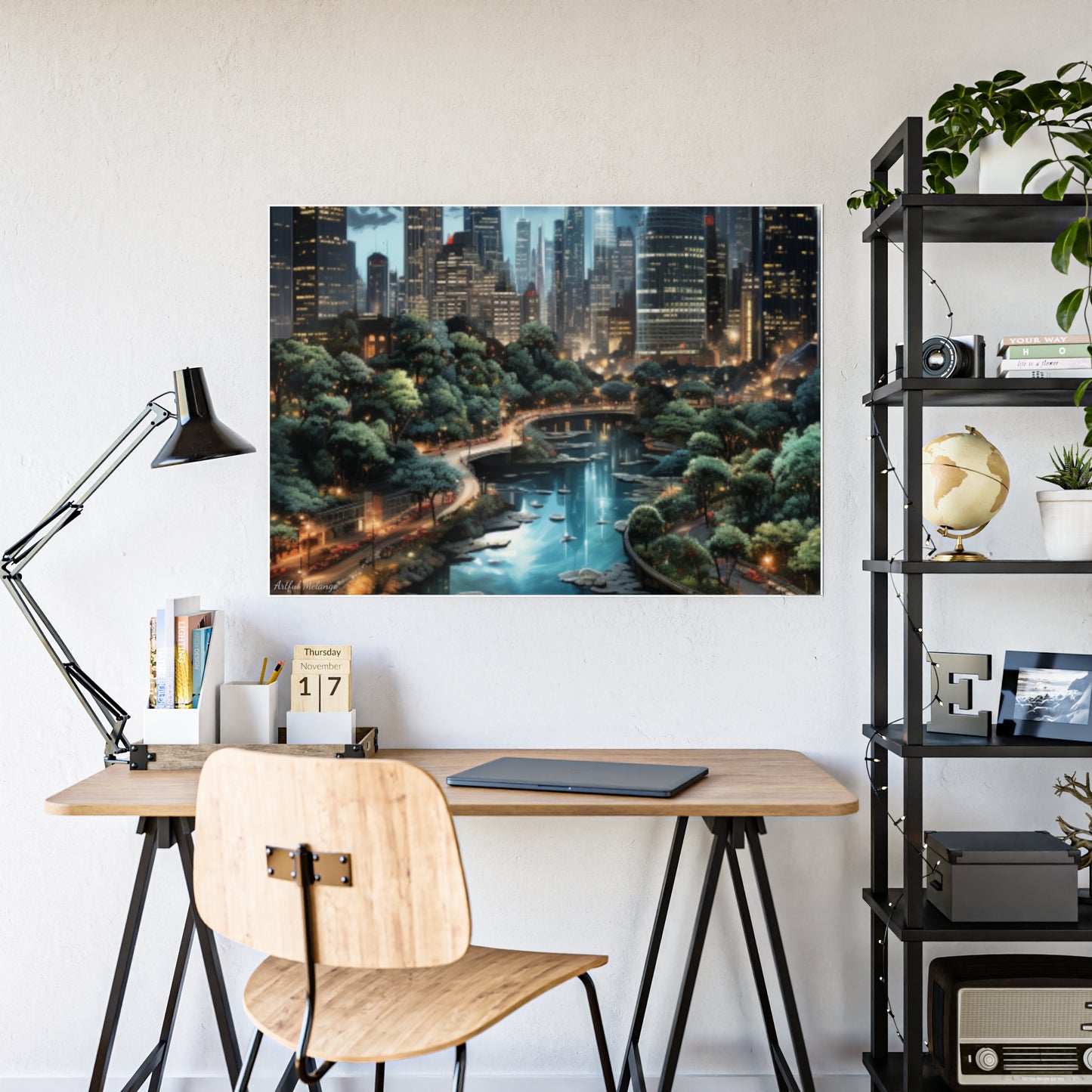 Skyline Vista: Hyper-Realistic 3D Cityscape Posters