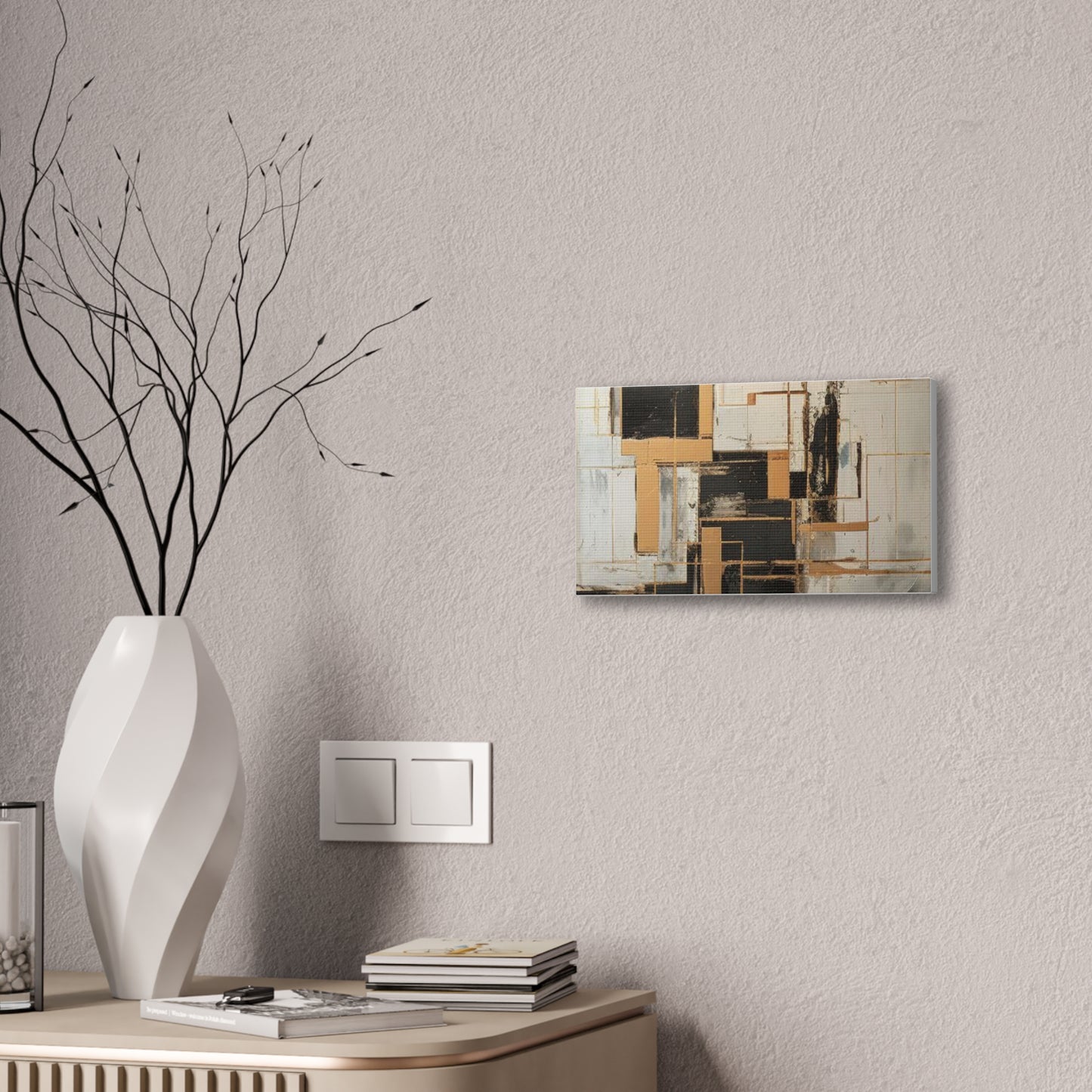 Gold and Black Elegance: A Symphony of Sophistication Canvas Print