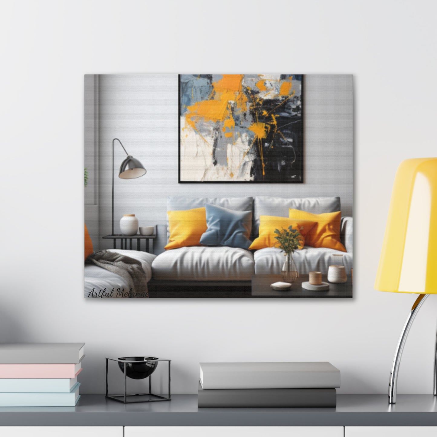 Timeless Elegance: Refined Yellow Hues Canvas Print for Sophisticated Living Spaces