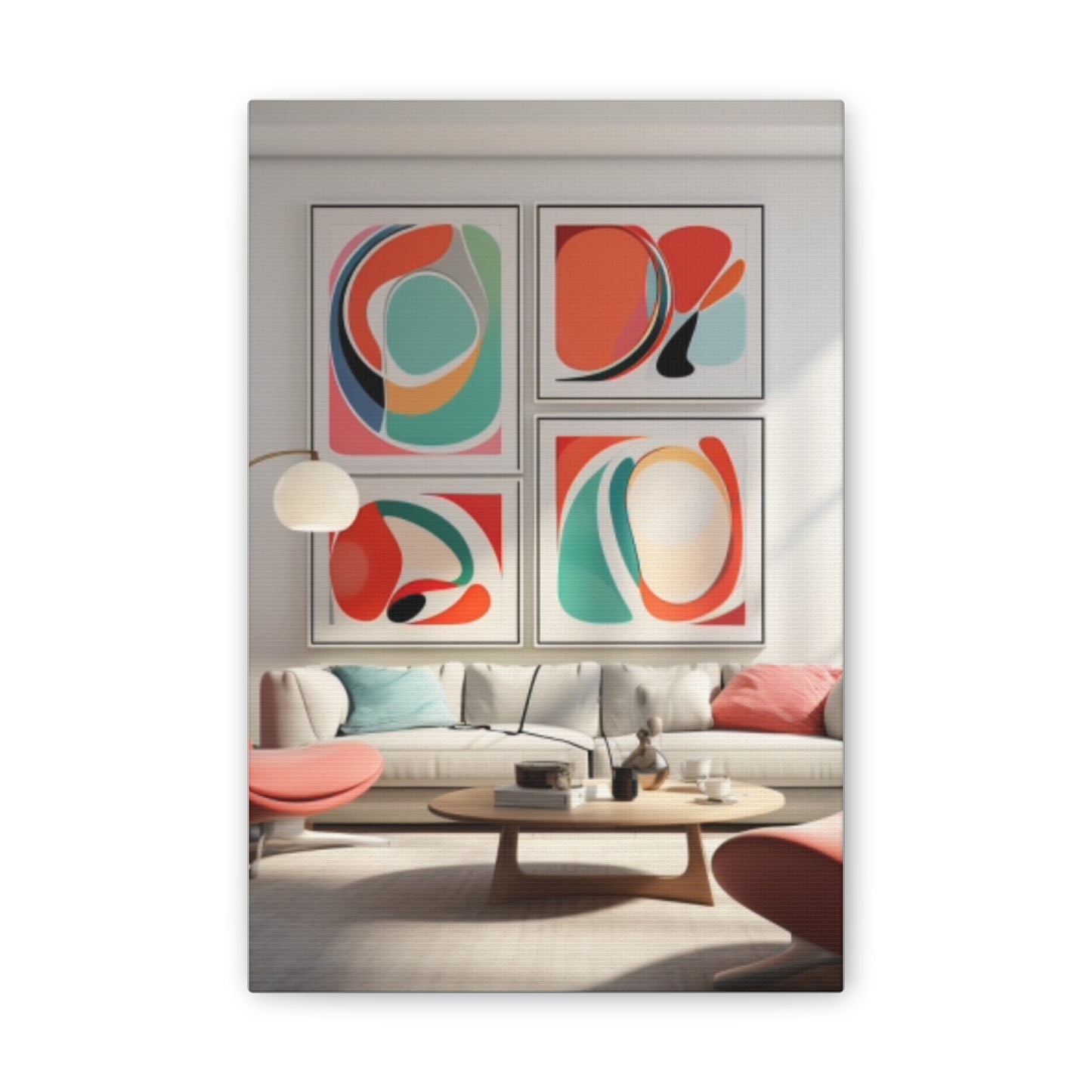 Timeless Elegance: Refined Pink Hues Canvas Print for Sophisticated Living Spaces