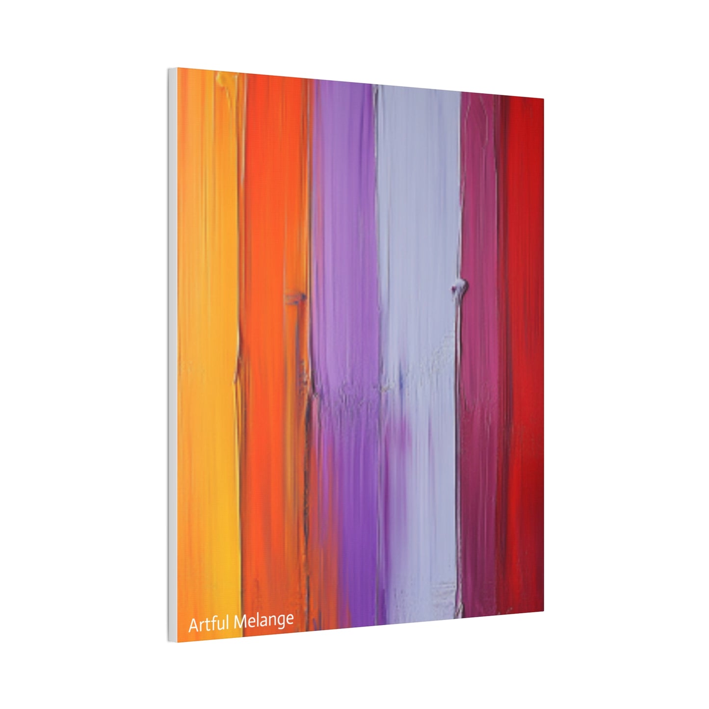 Acrylic Abstract Canvas Print - Homage to the Divine Nine/Red White Purple and Gold 5