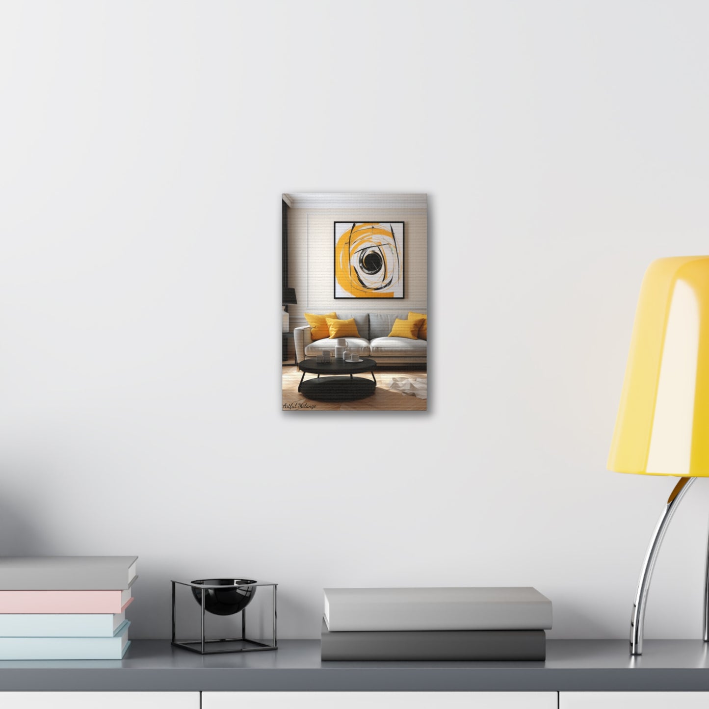 Timeless Elegance: Refined Yellow Hues Canvas Print for Sophisticated Living Spaces