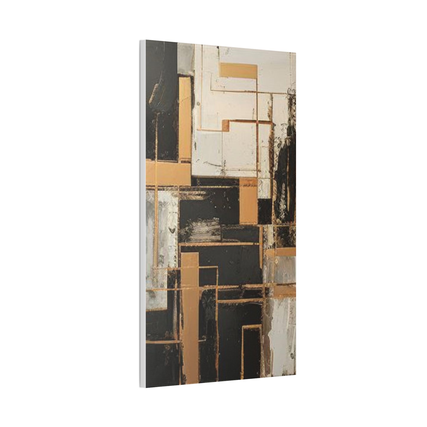 Gold and Black Elegance: A Symphony of Sophistication Canvas Print