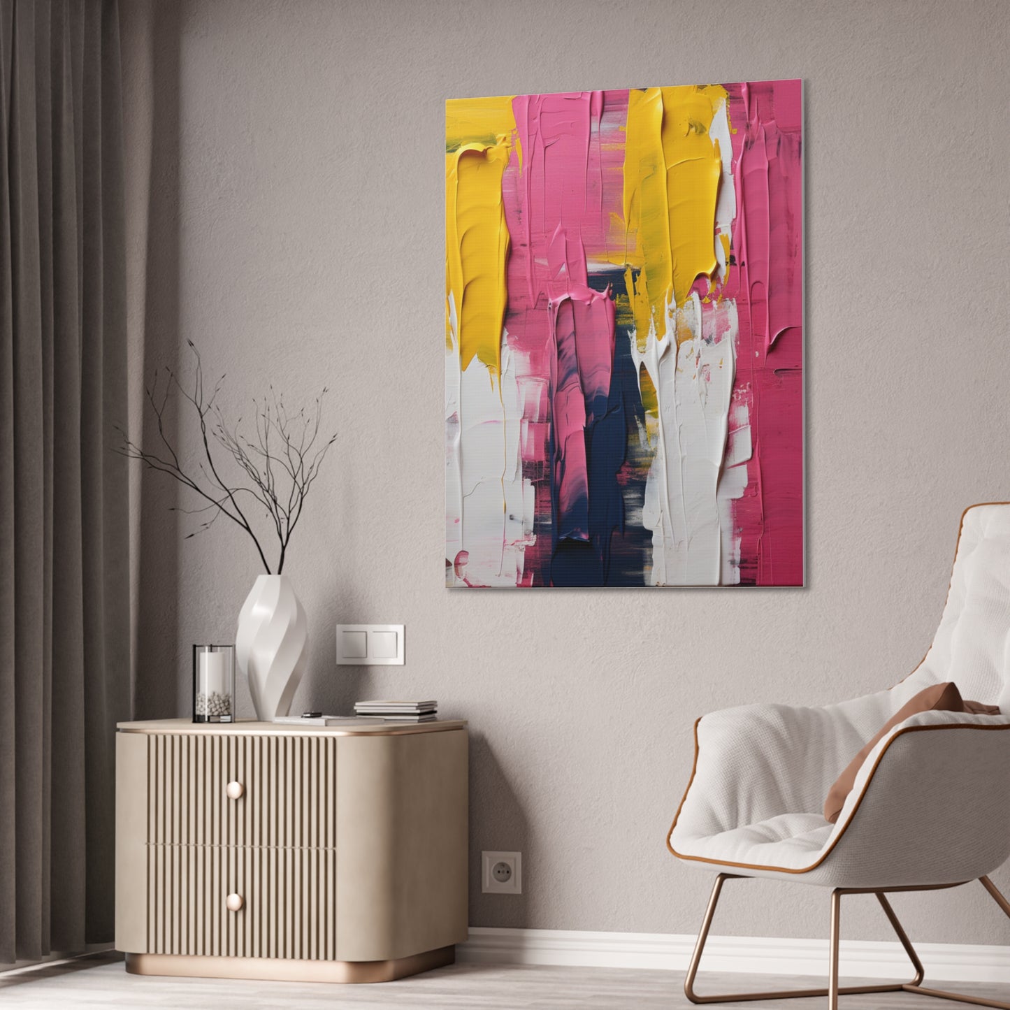 Primary Elegance: A Symphony of Sophistication Canvas Print