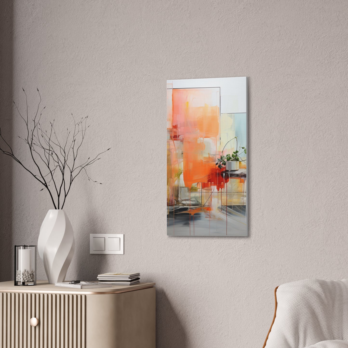 Timeless Elegance: Refined Muted Hues Canvas Print for Sophisticated Living Spaces