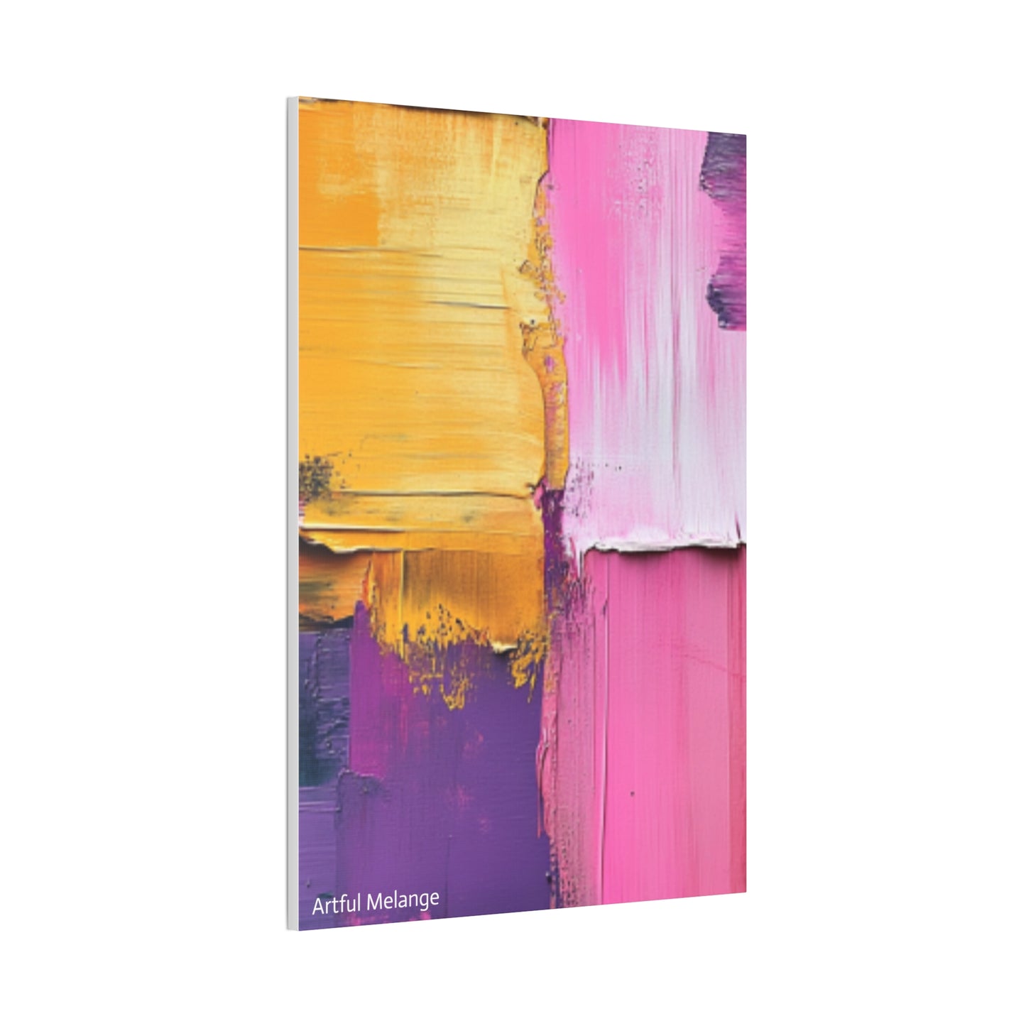 Acrylic Abstract Canvas Print - Homage to the Divine Nine/Gold Purple Pink and Green 5