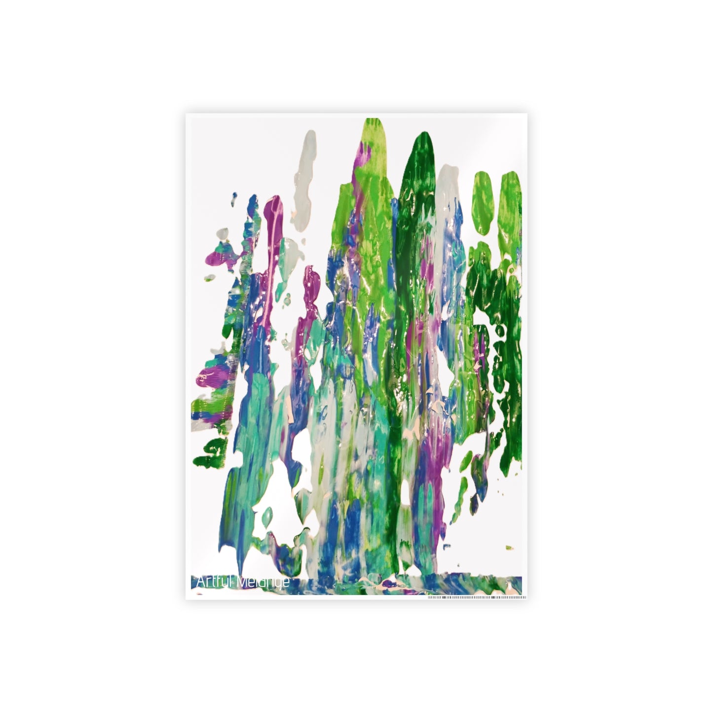 Gleaming Acrylic Abstract Poster: A Spectrum of Colorful Elegance