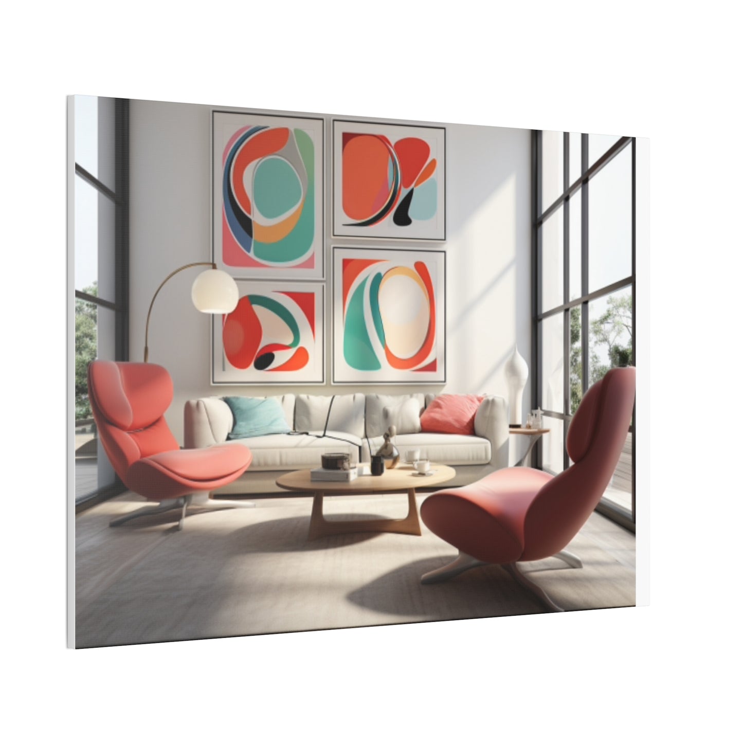 Timeless Elegance: Refined Pink Hues Canvas Print for Sophisticated Living Spaces