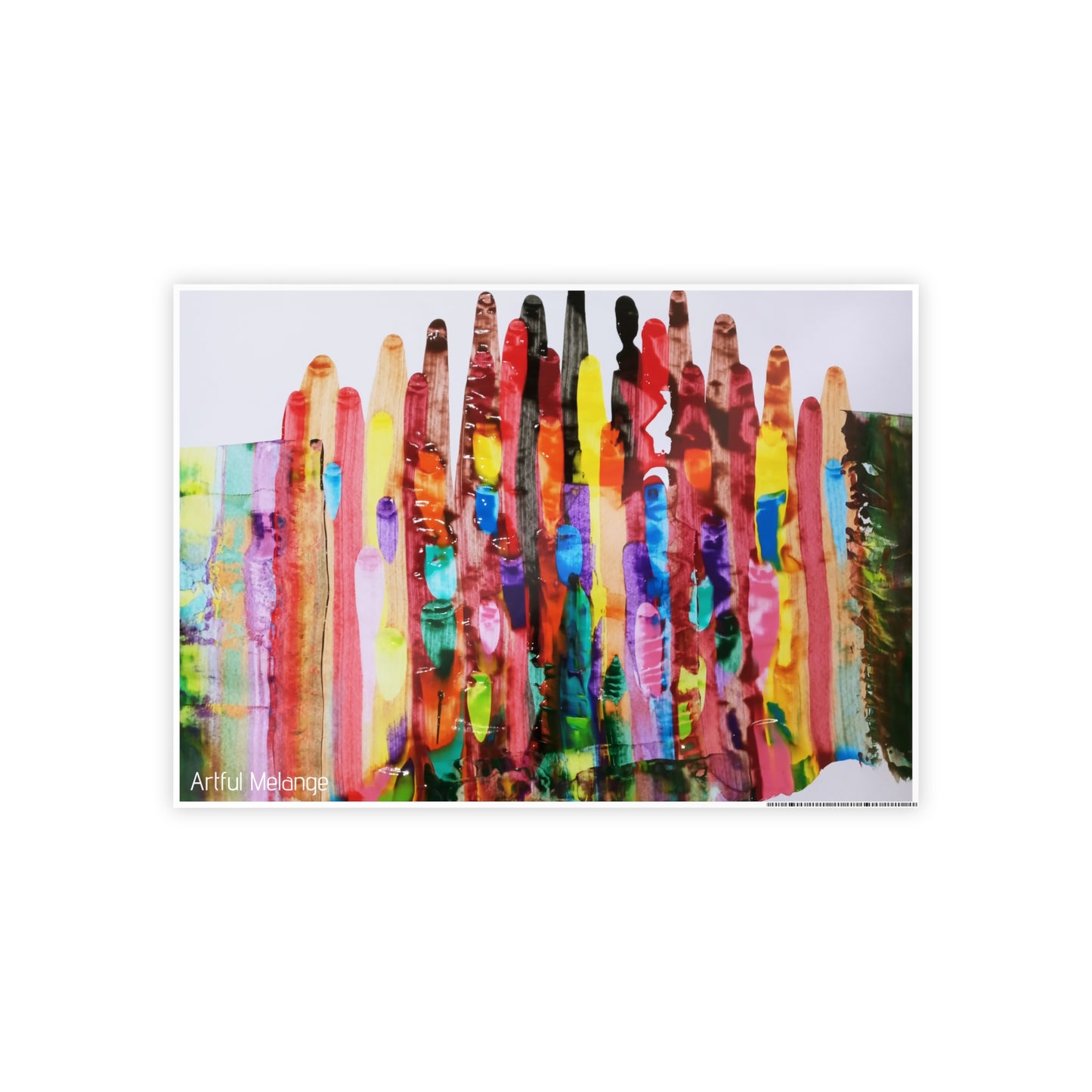 Gleaming Acrylic Abstract Poster: A Spectrum of Colorful Elegance