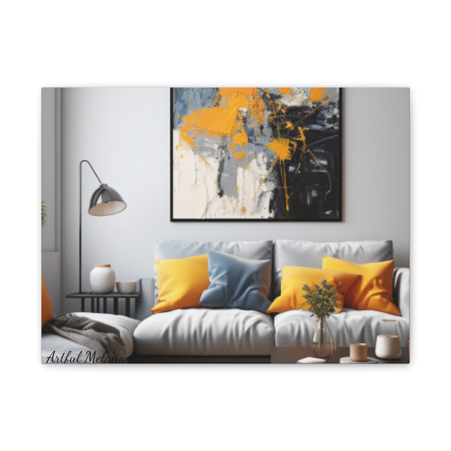 Timeless Elegance: Refined Yellow Hues Canvas Print for Sophisticated Living Spaces