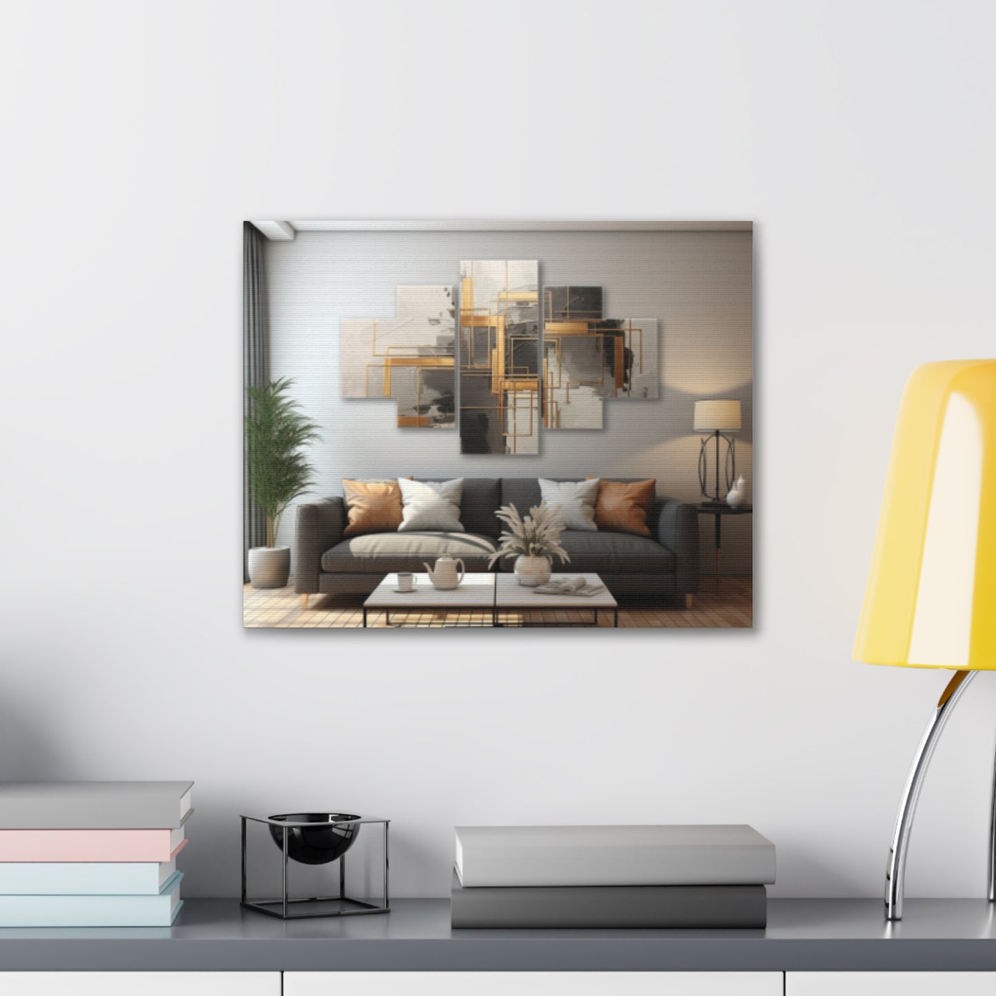 Gold and Black  Elegance: A Symphony of Sophistication Canvas Print