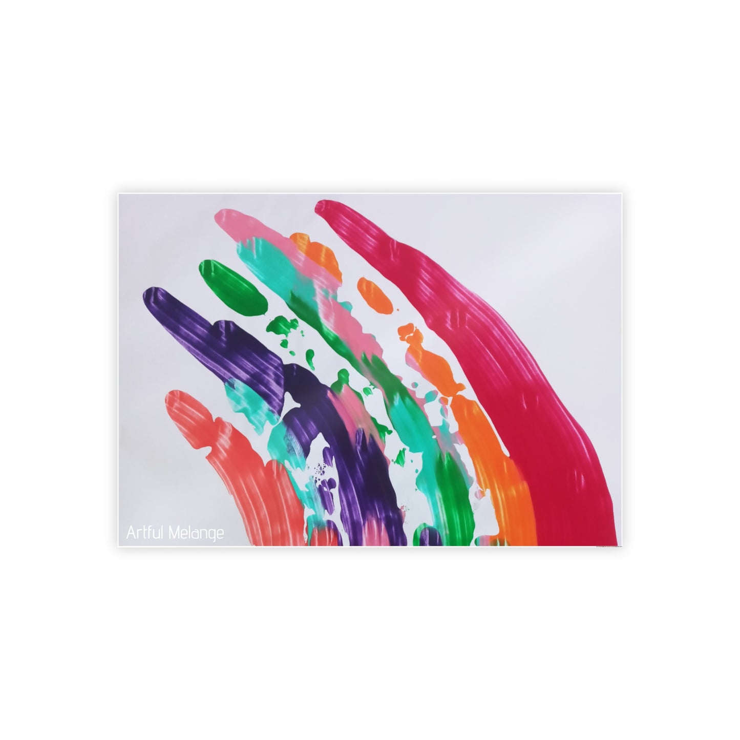 Gleaming Acrylic Abstract Poster: A Spectrum of Colorful Elegance