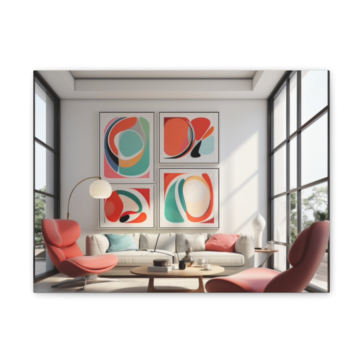 Timeless Elegance: Refined Pink Hues Canvas Print for Sophisticated Living Spaces