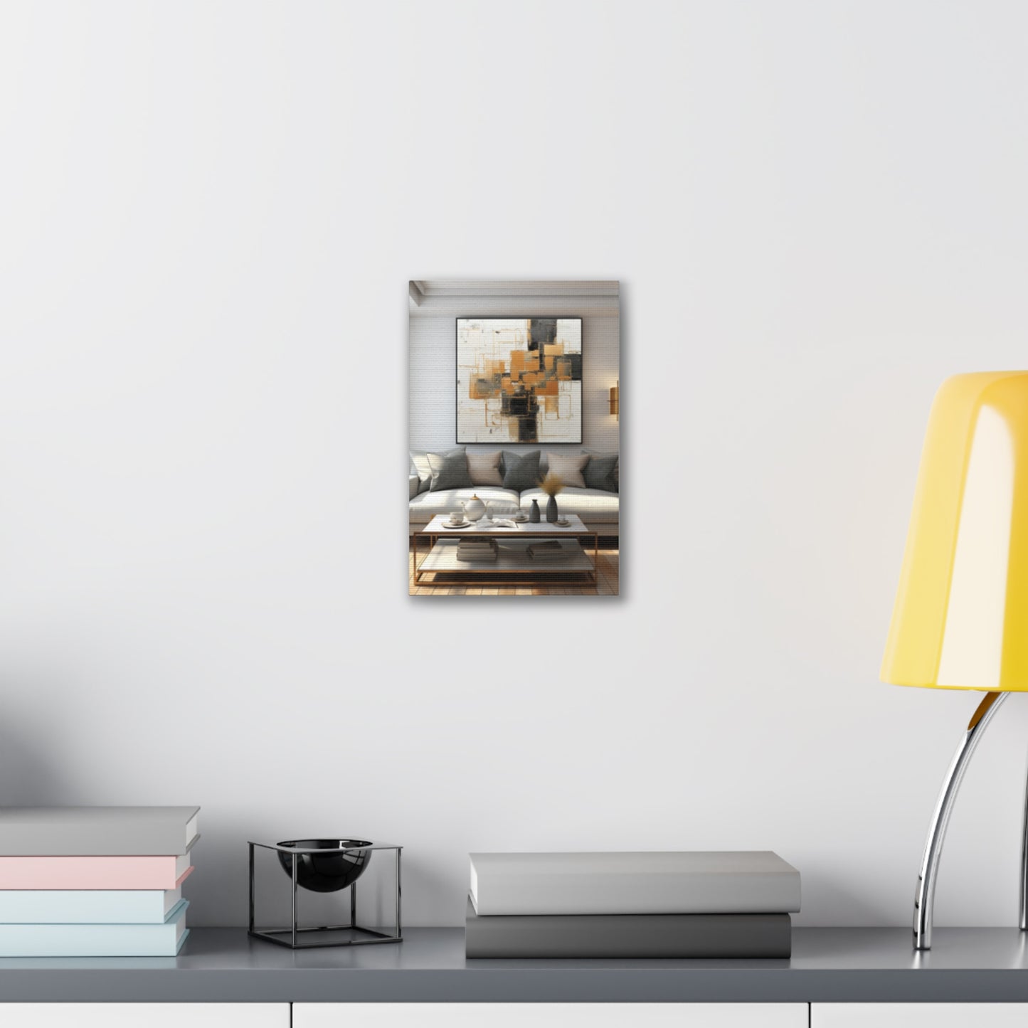 Gold and Black Elegance: A Symphony of Sophistication Canvas Print