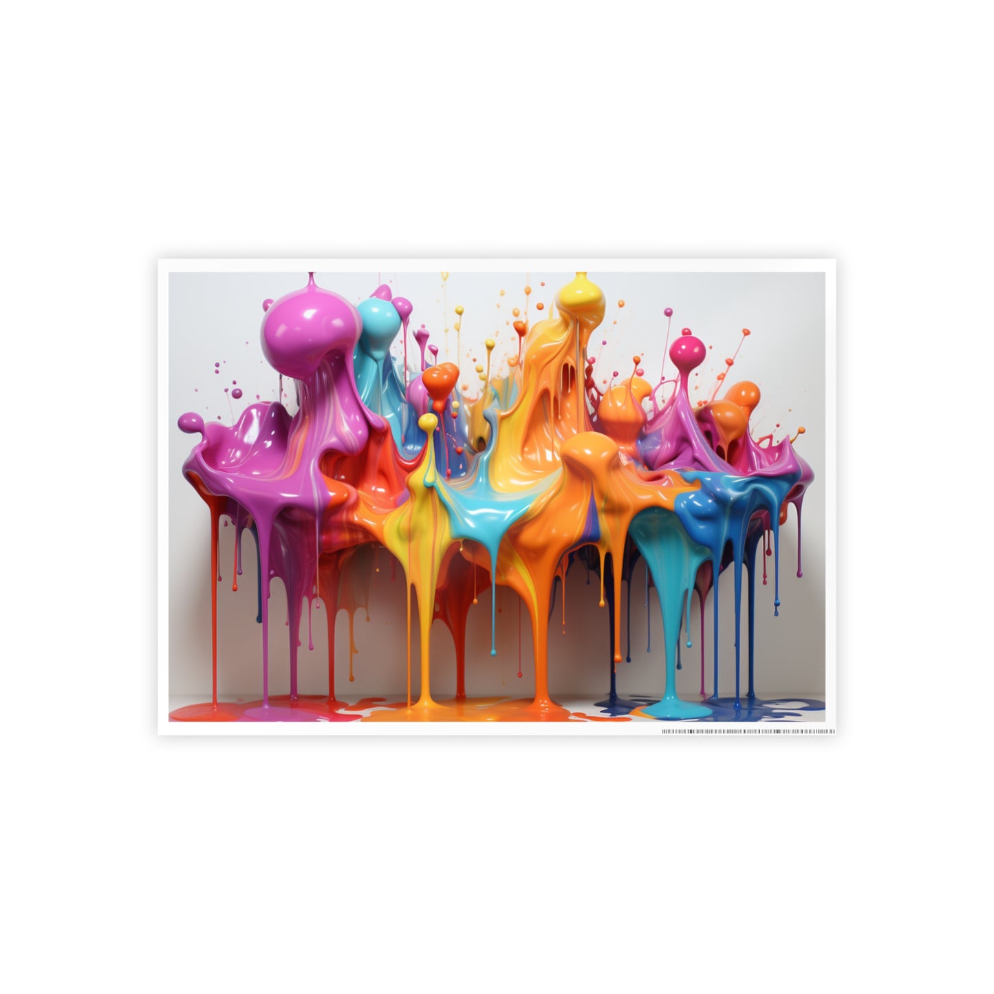 Gleaming Acrylic Abstract Poster: A Spectrum of Colorful Elegance