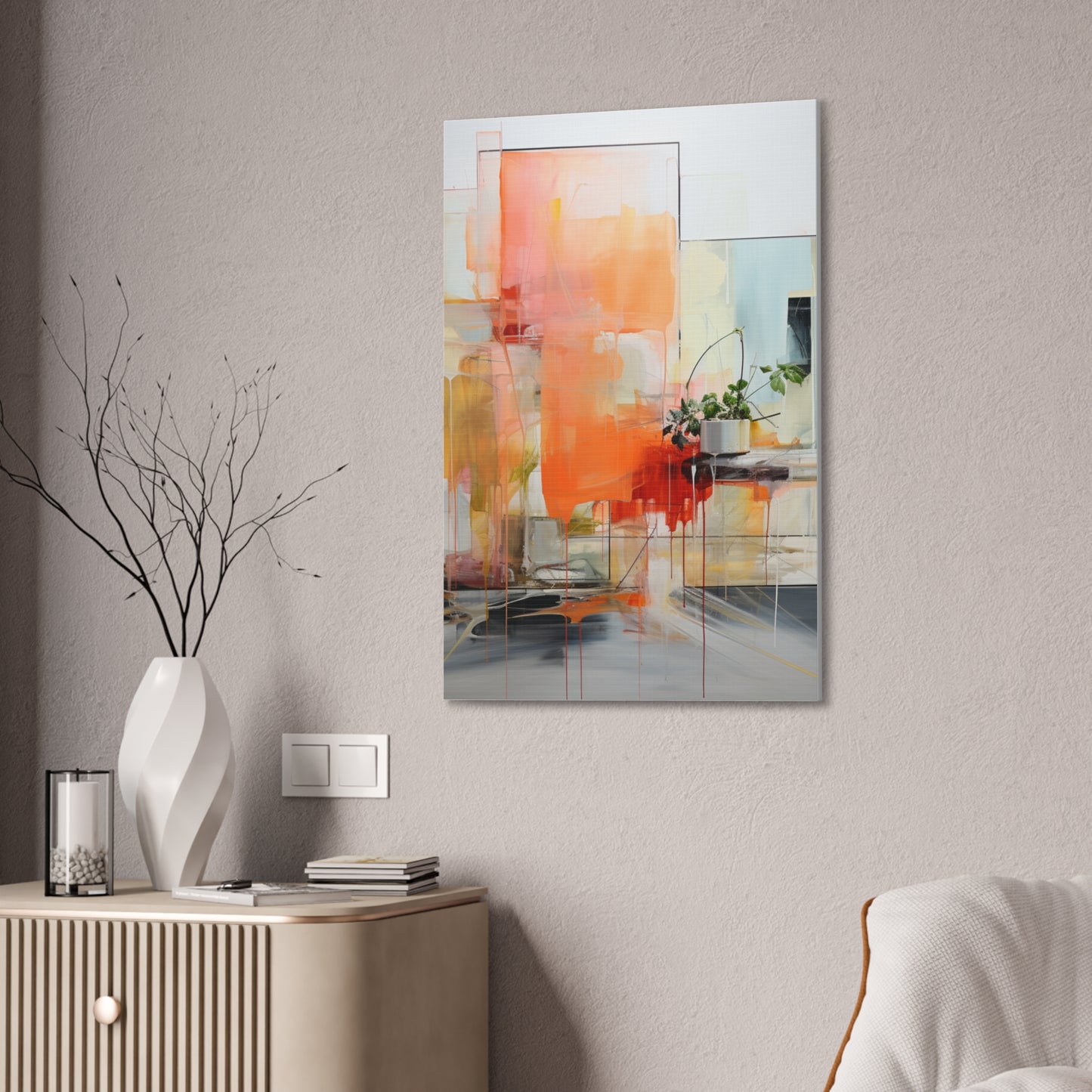 Timeless Elegance: Refined Muted Hues Canvas Print for Sophisticated Living Spaces