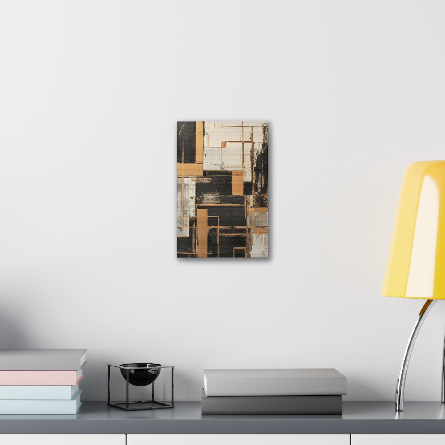 Gold and Black Elegance: A Symphony of Sophistication Canvas Print