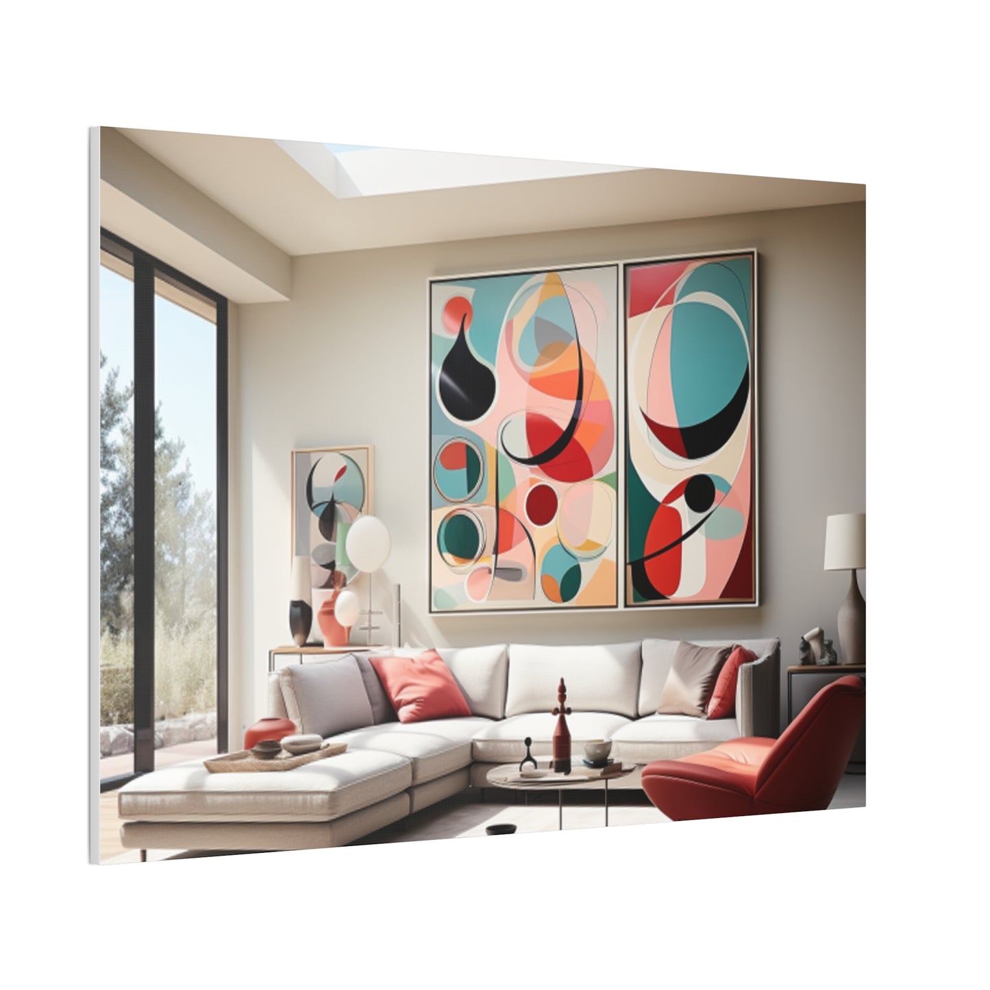 Timeless Elegance: Refined Pink Hues Canvas Print for Sophisticated Living Spaces