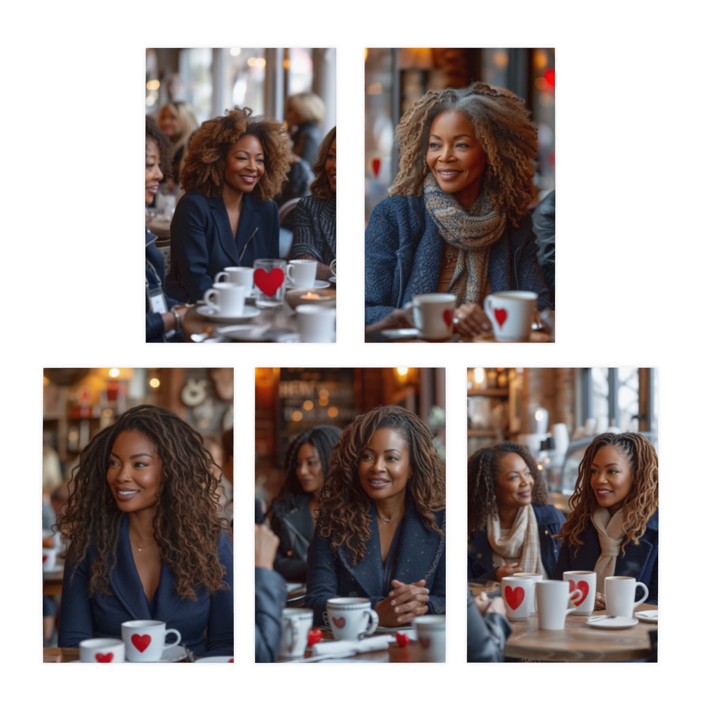 Melanin Muses: Celebrating Galentine's/ Gathering on Park Avenue Notecards(5-Pack)