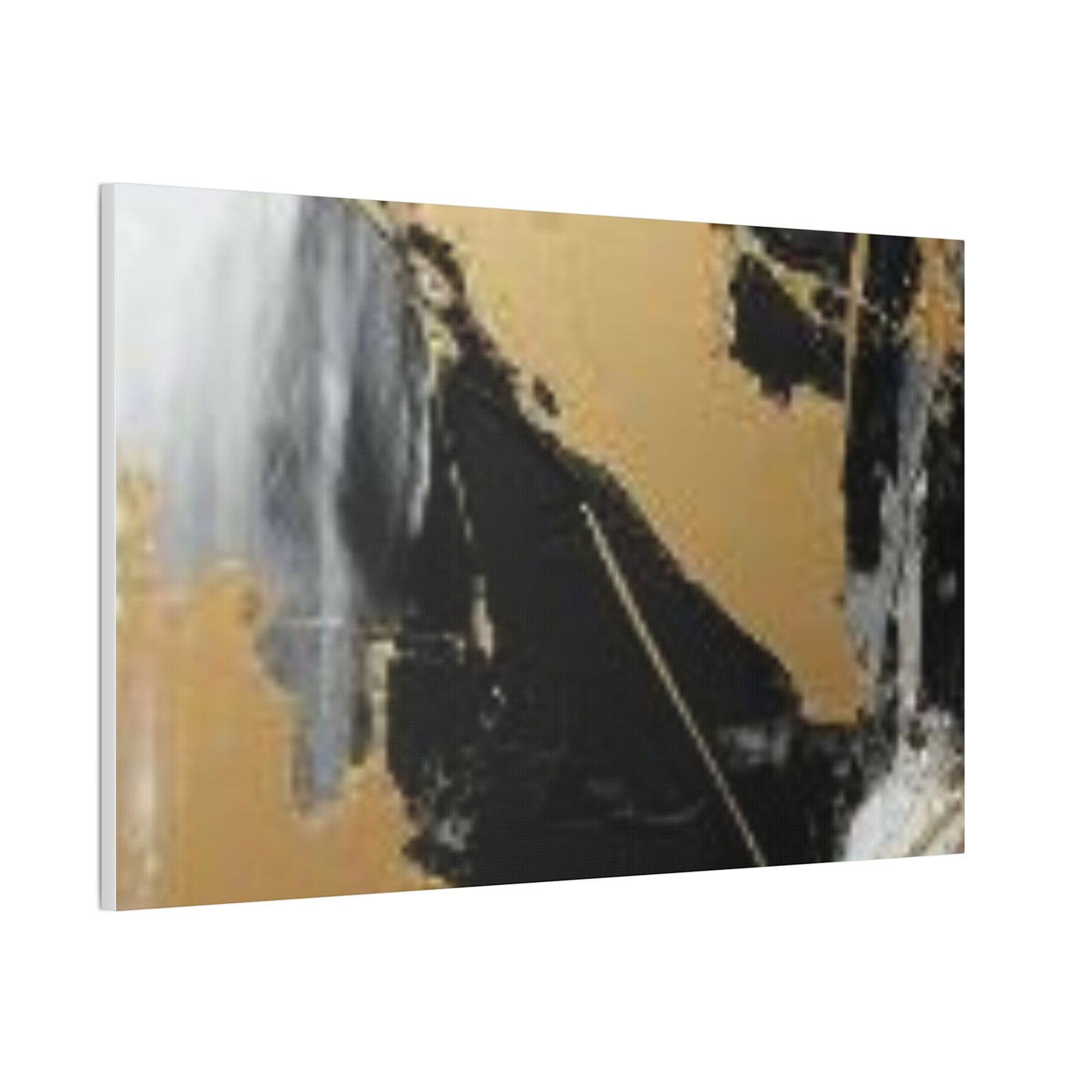 Gold and Black Elegance: A Symphony of Sophistication Canvas Print