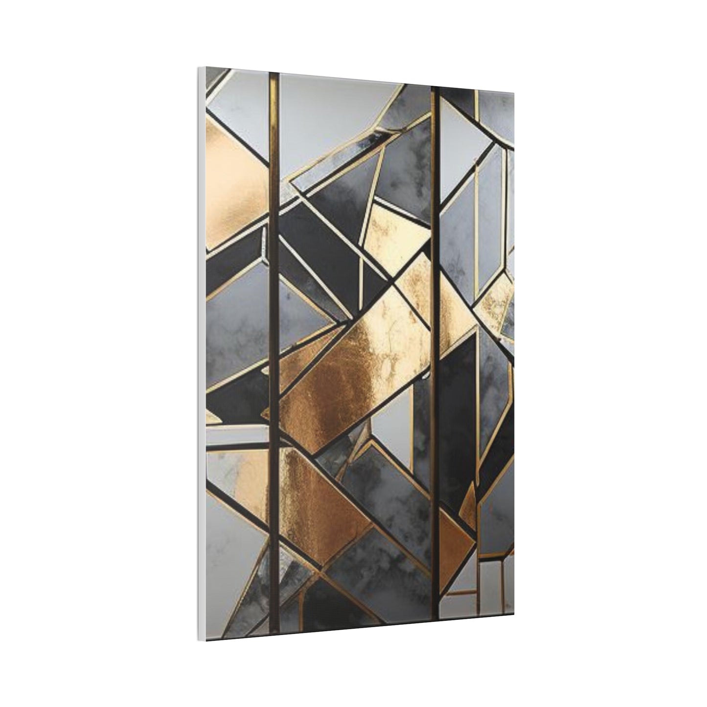 Gold and Black Elegance: A Symphony of Sophistication Canvas Print