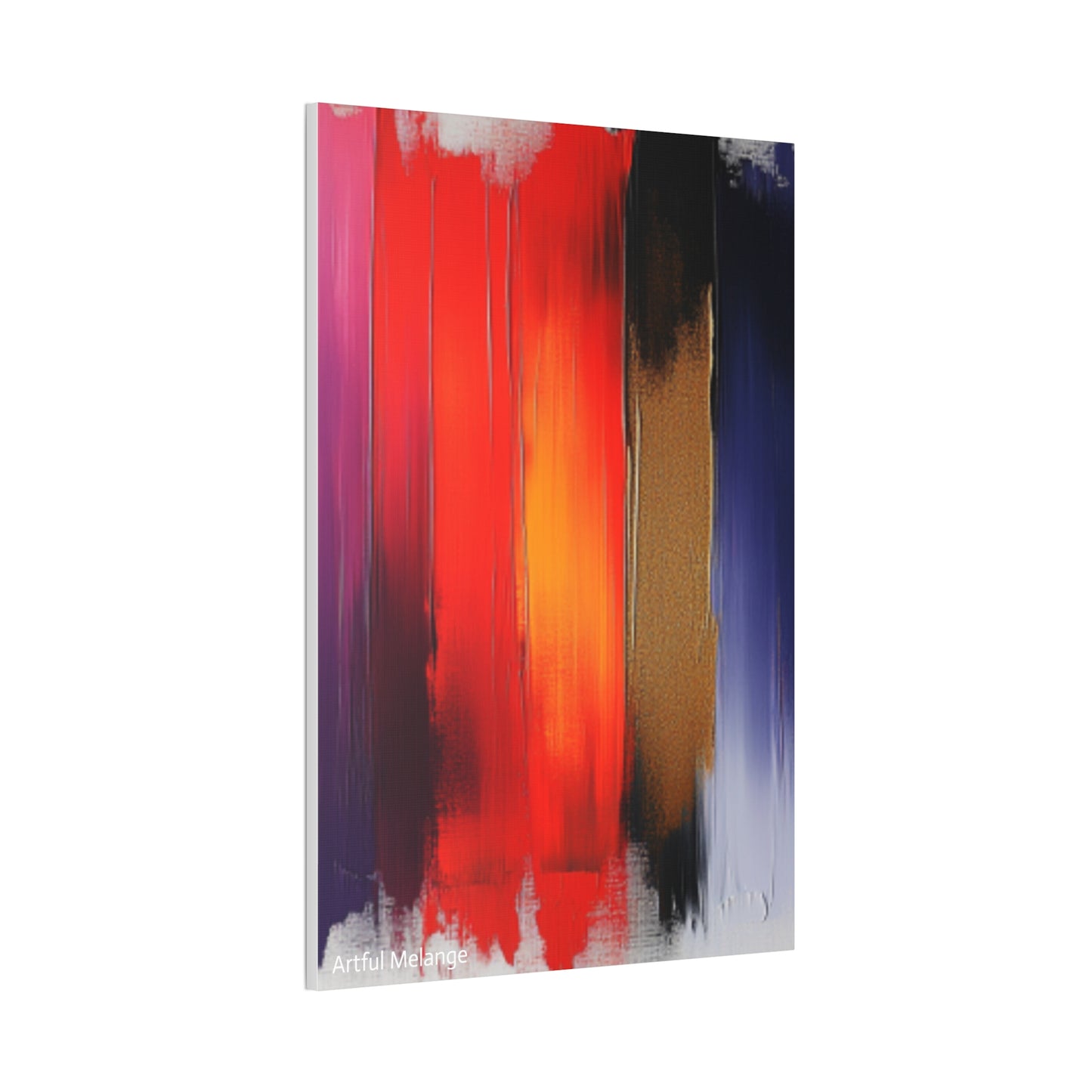 Acrylic Abstract Canvas Print - Homage to the Divine Nine/Red White Purple and Gold 3