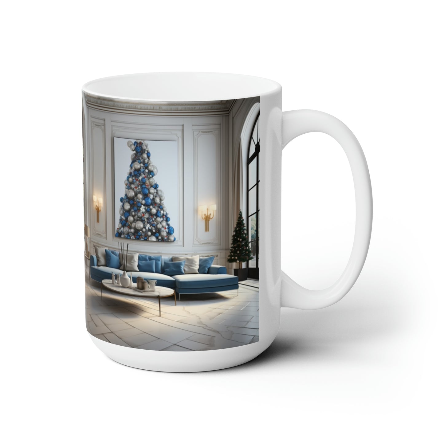 Cozy Holiday Mugs: Embrace the Season with Our Festive Living Scenes 15oz