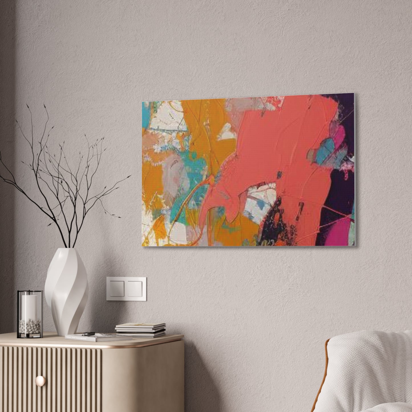 Primary Elegance: A Symphony of Sophistication Canvas Print